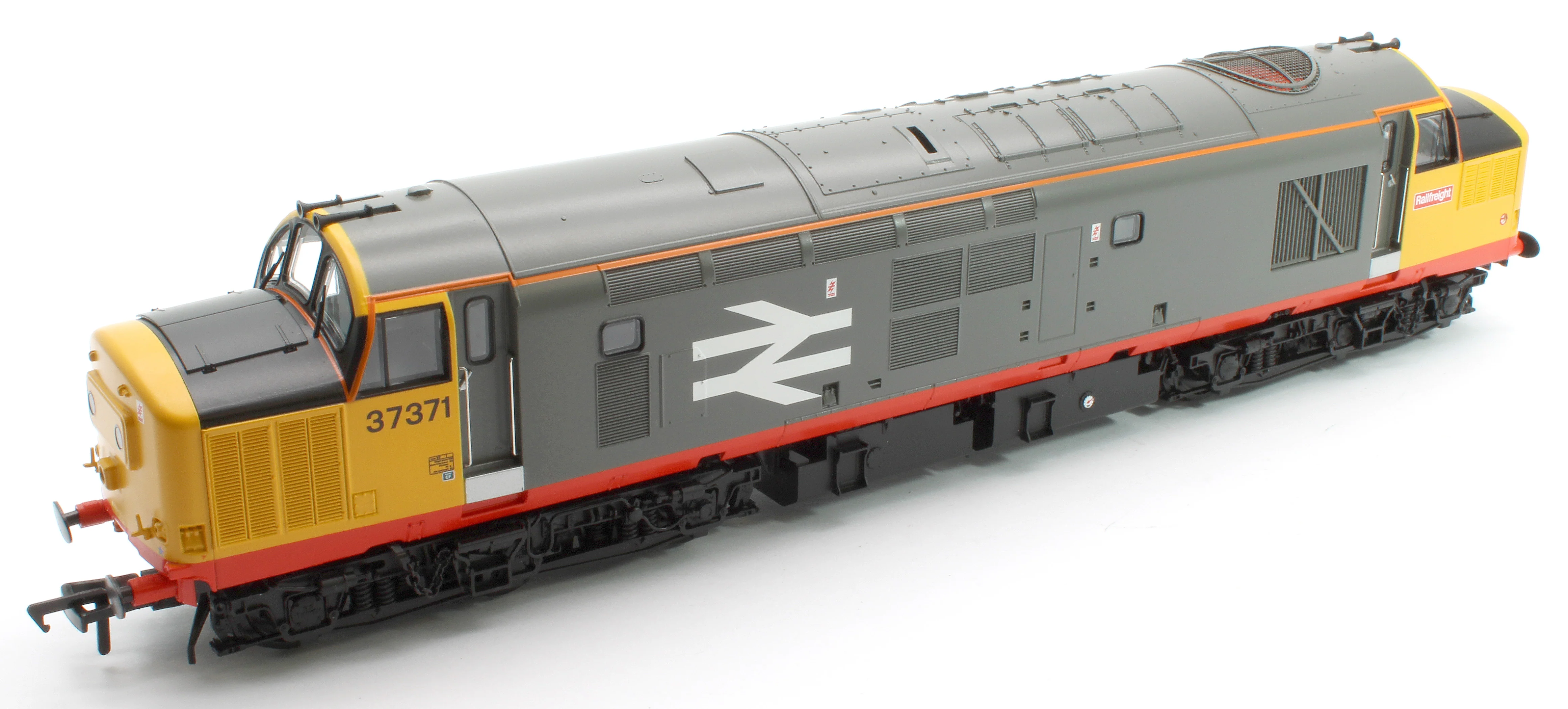 Class 37/0 Centre Headcode 37371 BR Railfeight (Red Stripe) Diesel Locomotive - Image 8
