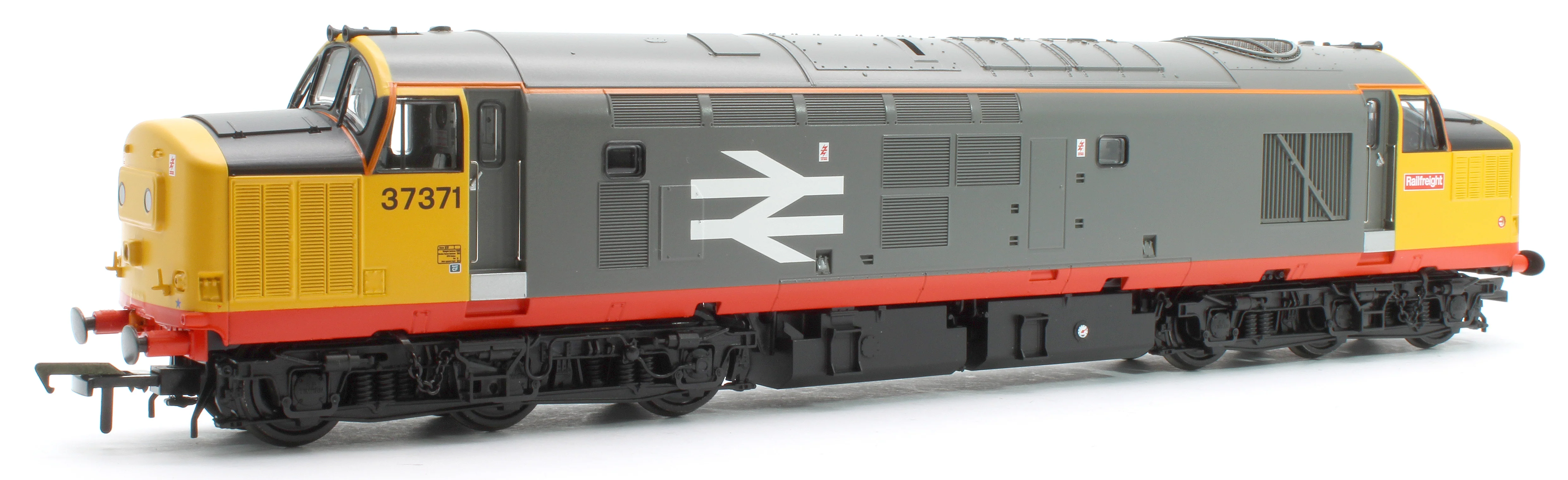 Class 37/0 Centre Headcode 37371 BR Railfeight (Red Stripe) Diesel Locomotive - Image 9