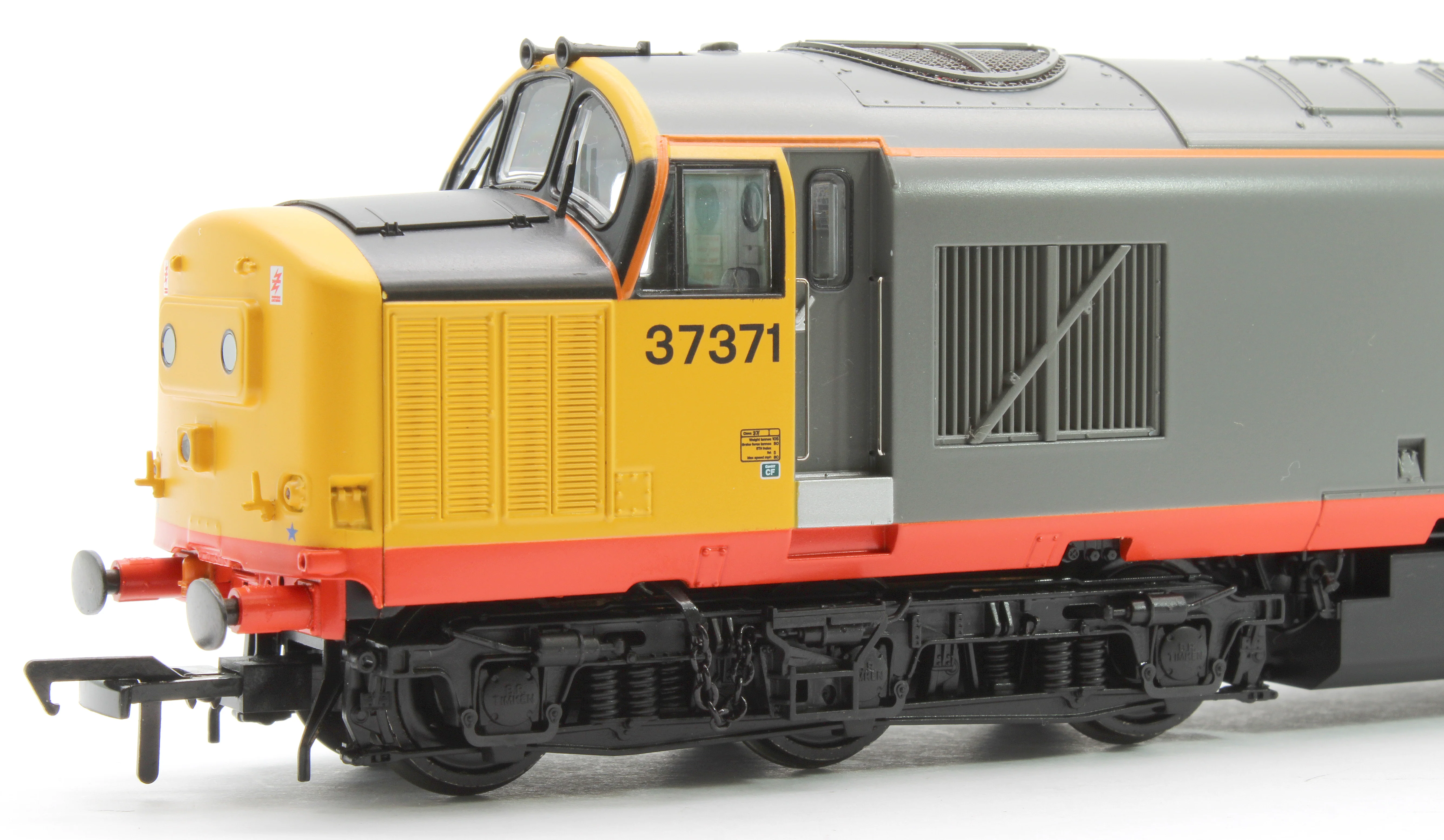 35-305SF Class 37/0 Centre Headcode 37371 BR Railfeight (Red Stripe) Diesel Locomotive - DCC Sound - Image 6