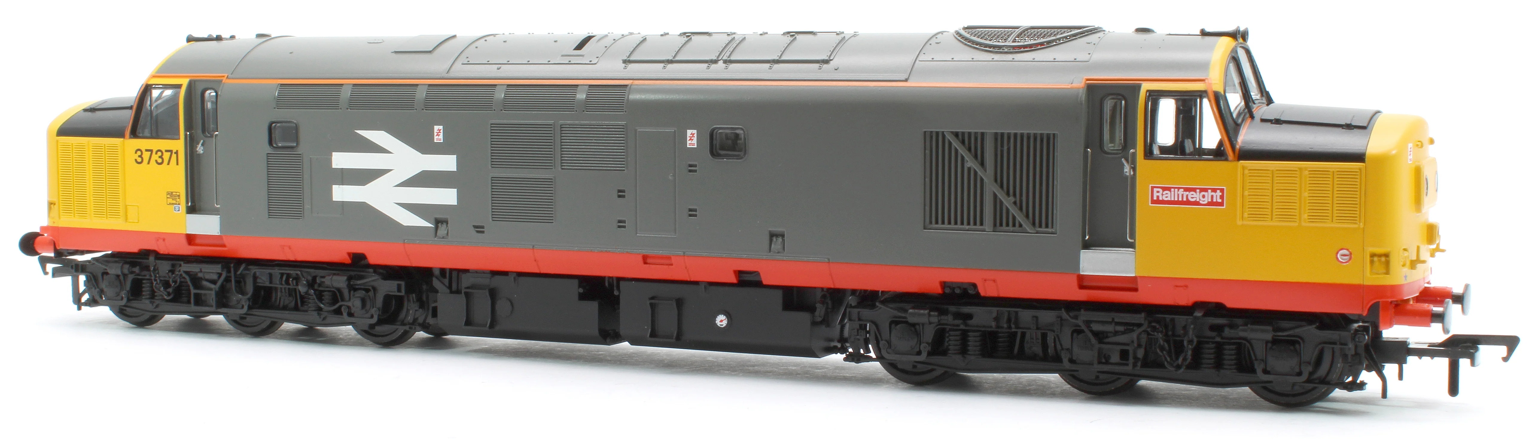 35-305SFX Class 37/0 Centre Headcode 37371 BR Railfeight (Red Stripe) Diesel Locomotive - DCC Sound Deluxe - Image 2
