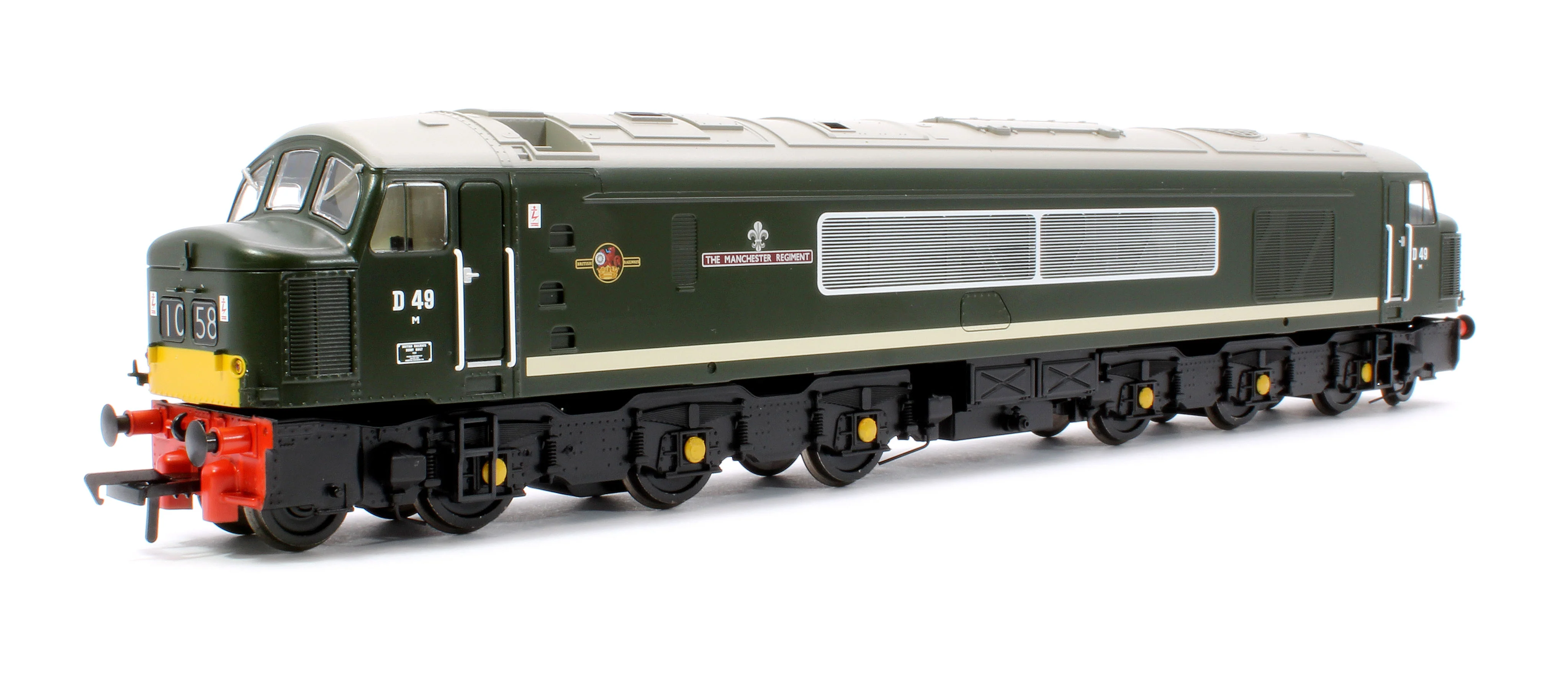 32-678A Class 45 Split Centre H/C D49 'The Manchester Regiment' BR Green (Small Yellow Panels) Diesel Locomotive - Image 3