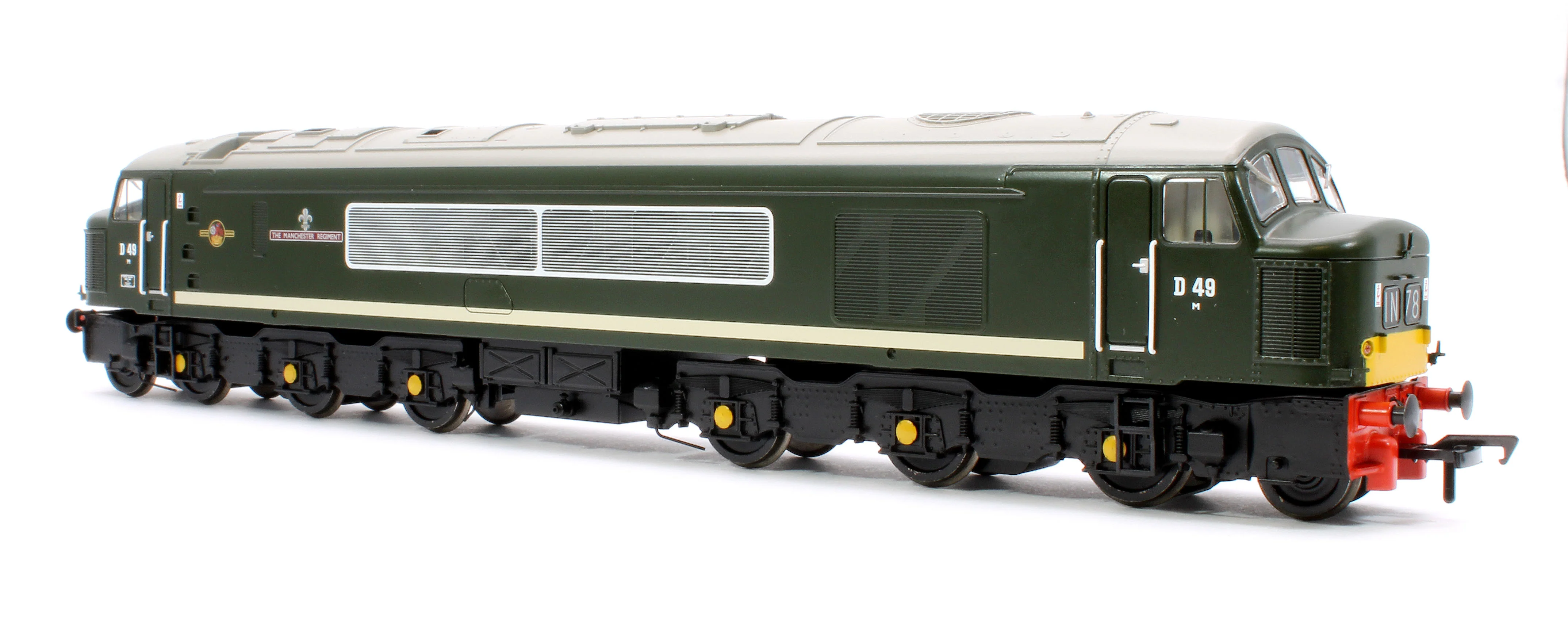 32-678A Class 45 Split Centre H/C D49 'The Manchester Regiment' BR Green (Small Yellow Panels) Diesel Locomotive - Image 4
