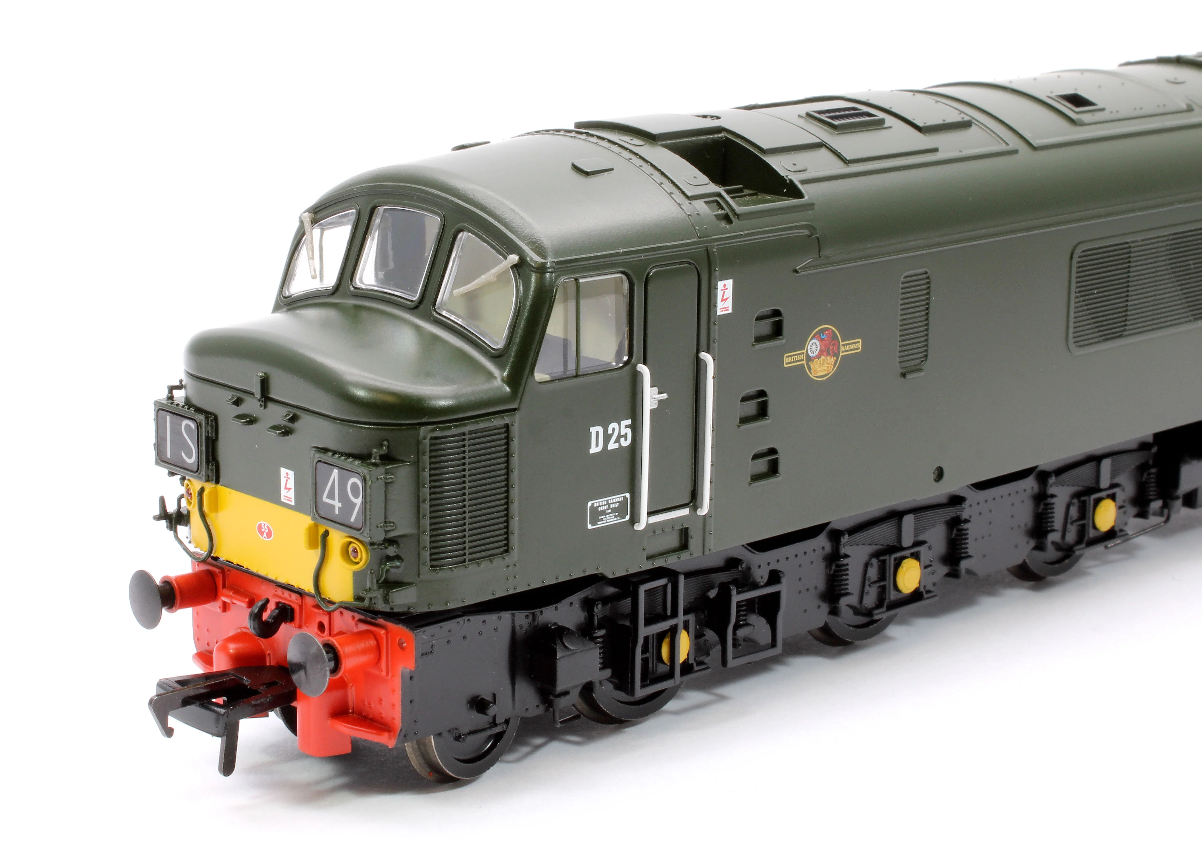 32-679A Class 45 Split Headcode D25 BR Plain Green (Small Yellow Panels) Diesel Locomotive - Image 8