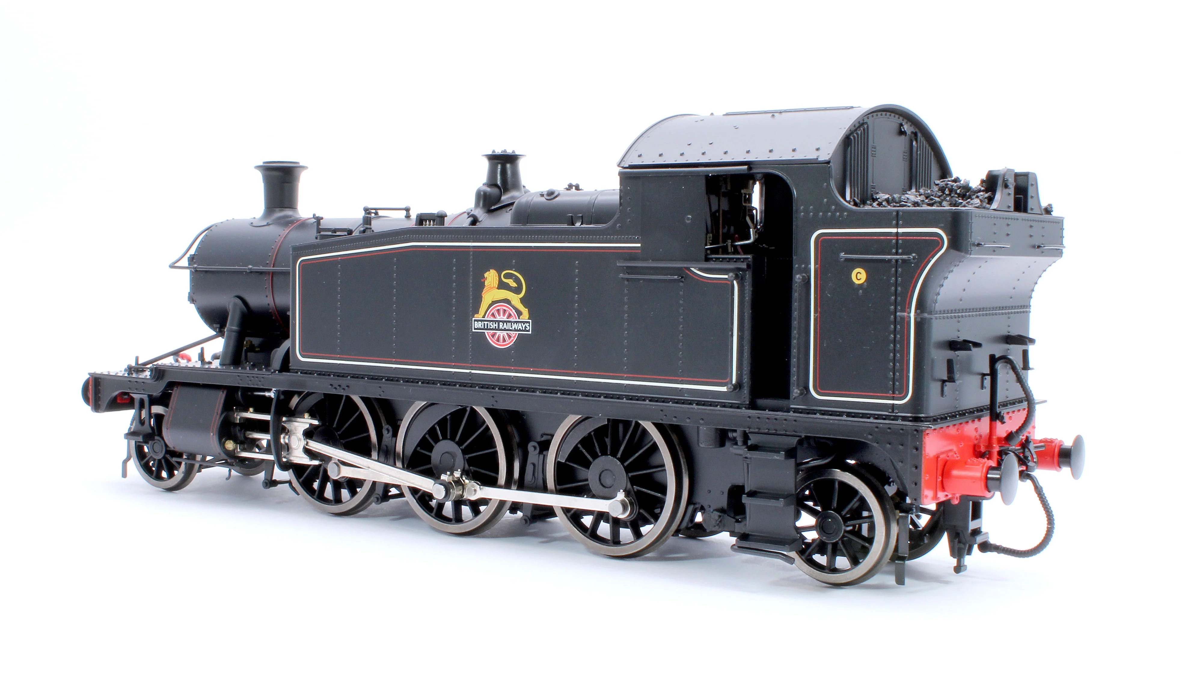 LHT-S-5506US Class 55xx 2-6-2 BR Early Crest BR Lined Black Unnumbered Steam Locomotive - DCC Sound Fitted - Image 2