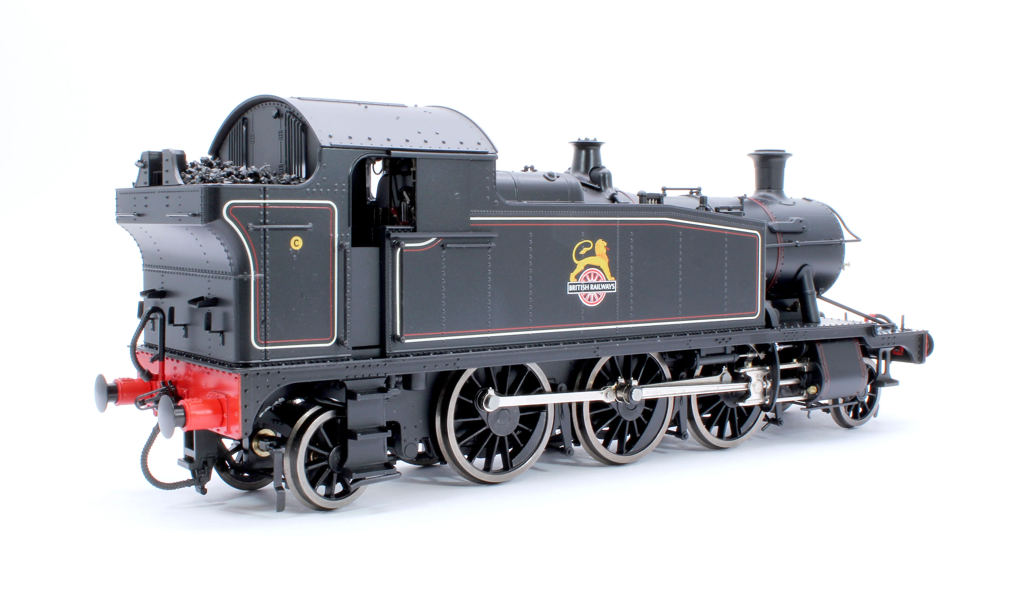 LHT-S-5506US Class 55xx 2-6-2 BR Early Crest BR Lined Black Unnumbered Steam Locomotive - DCC Sound Fitted - Image 3