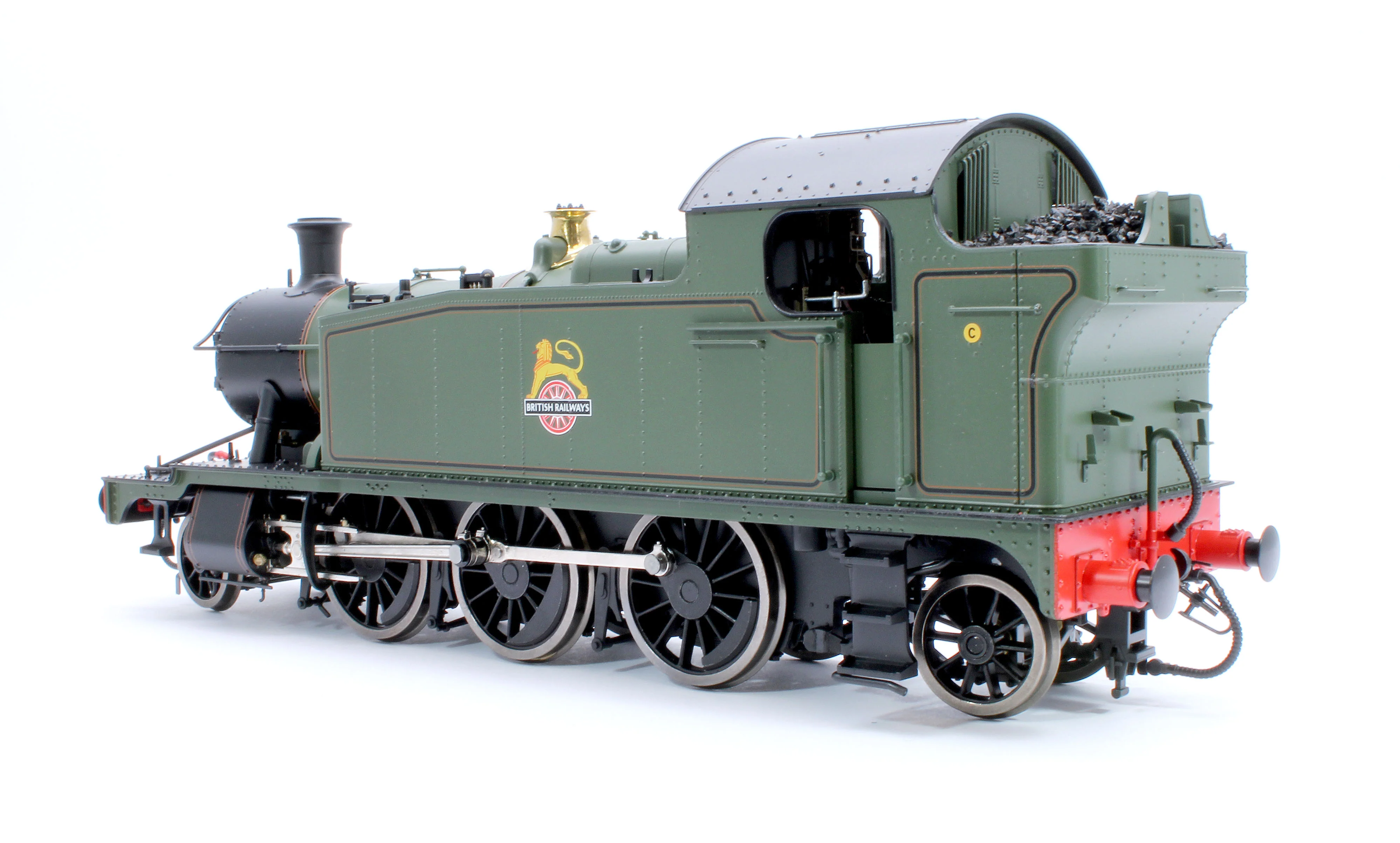 LHT-S-5508US Class 55xx 2-6-2 BR Early Crest BR Lined Green Unnumbered Steam Locomotive - DCC Sound Fitted - Image 2