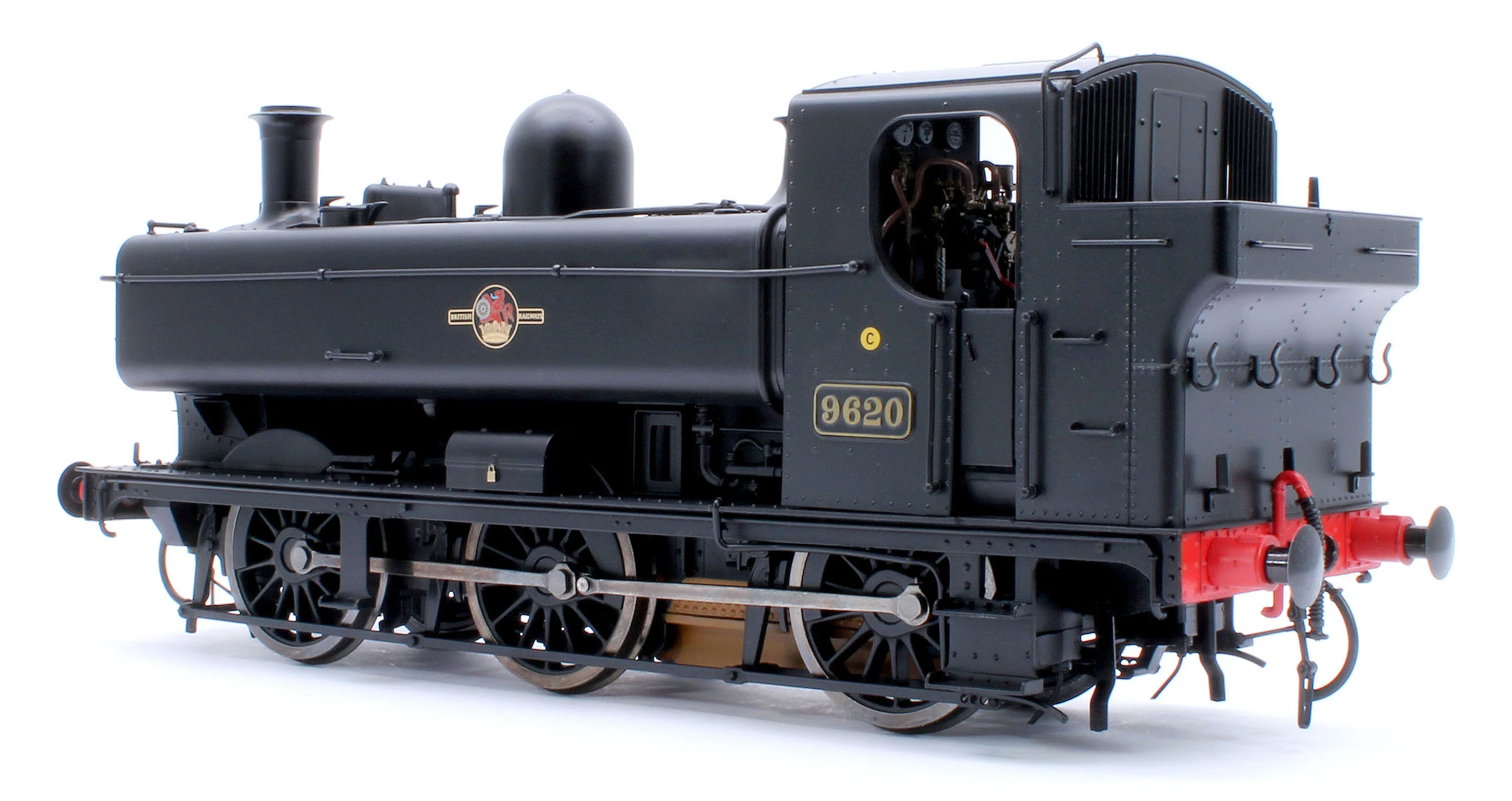 7S-007-021 Class 57xx Pannier BR Black Late Crest 9620 - Steam Tank Locomotive - Image 3