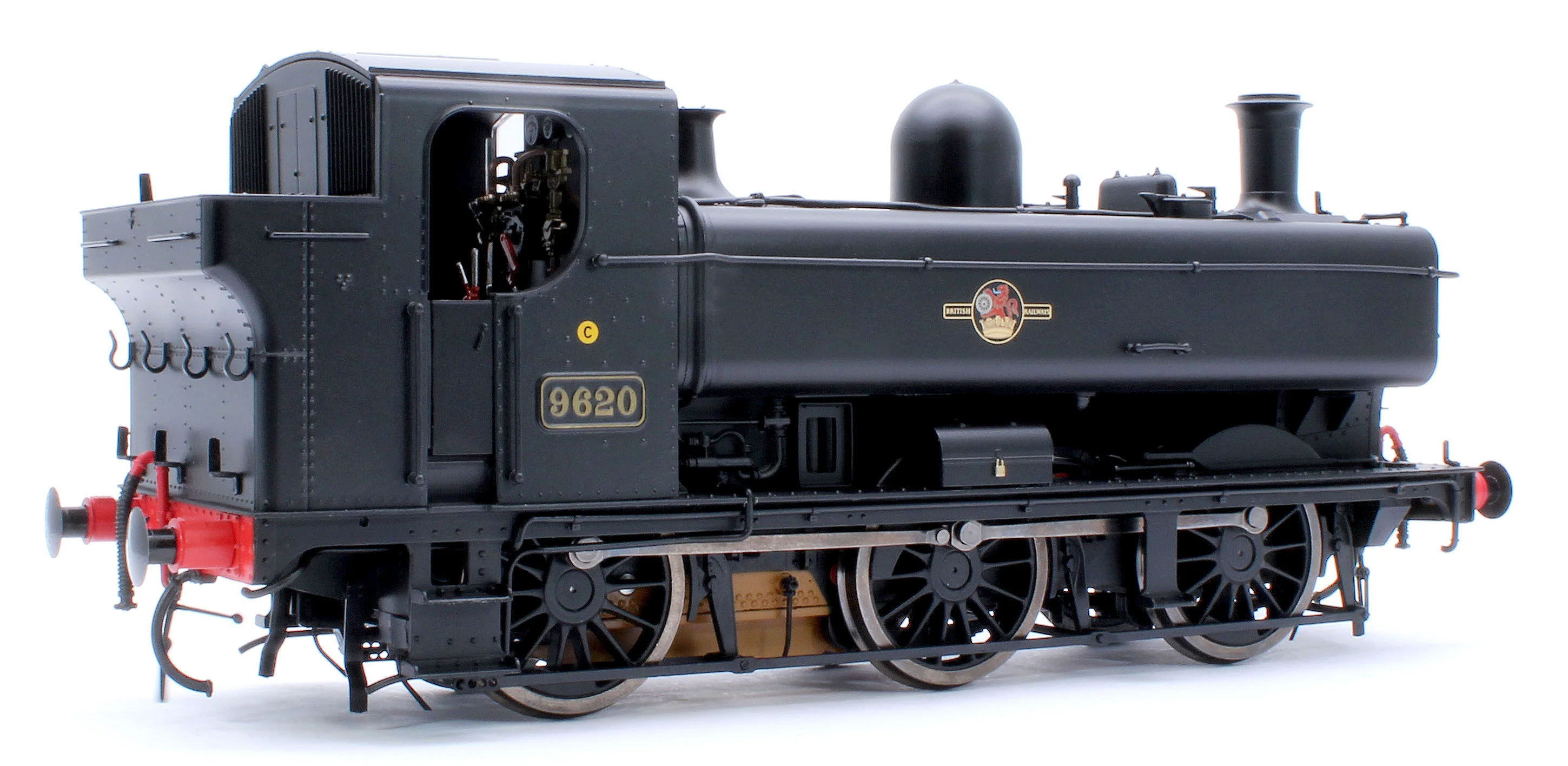 7S-007-021 Class 57xx Pannier BR Black Late Crest 9620 - Steam Tank Locomotive - Image 4