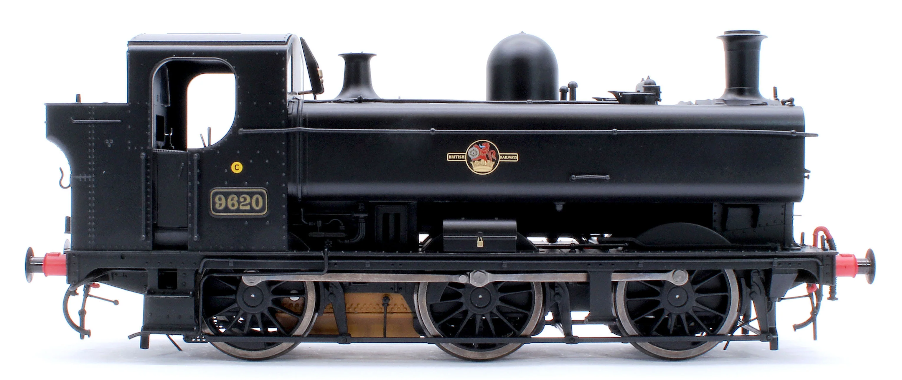 7S-007-021 Class 57xx Pannier BR Black Late Crest 9620 - Steam Tank Locomotive - Image 5