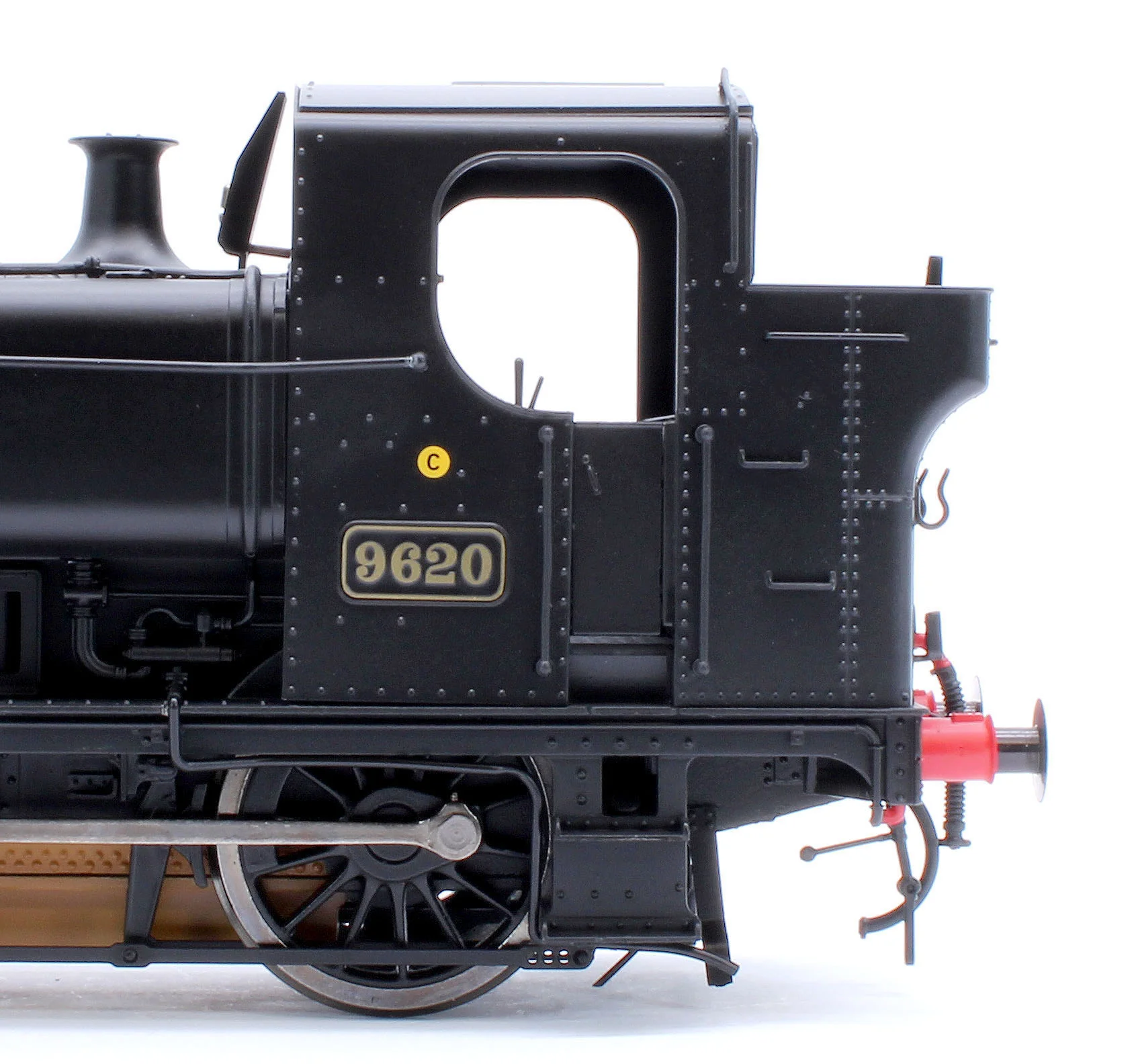 7S-007-021 Class 57xx Pannier BR Black Late Crest 9620 - Steam Tank Locomotive - Image 8
