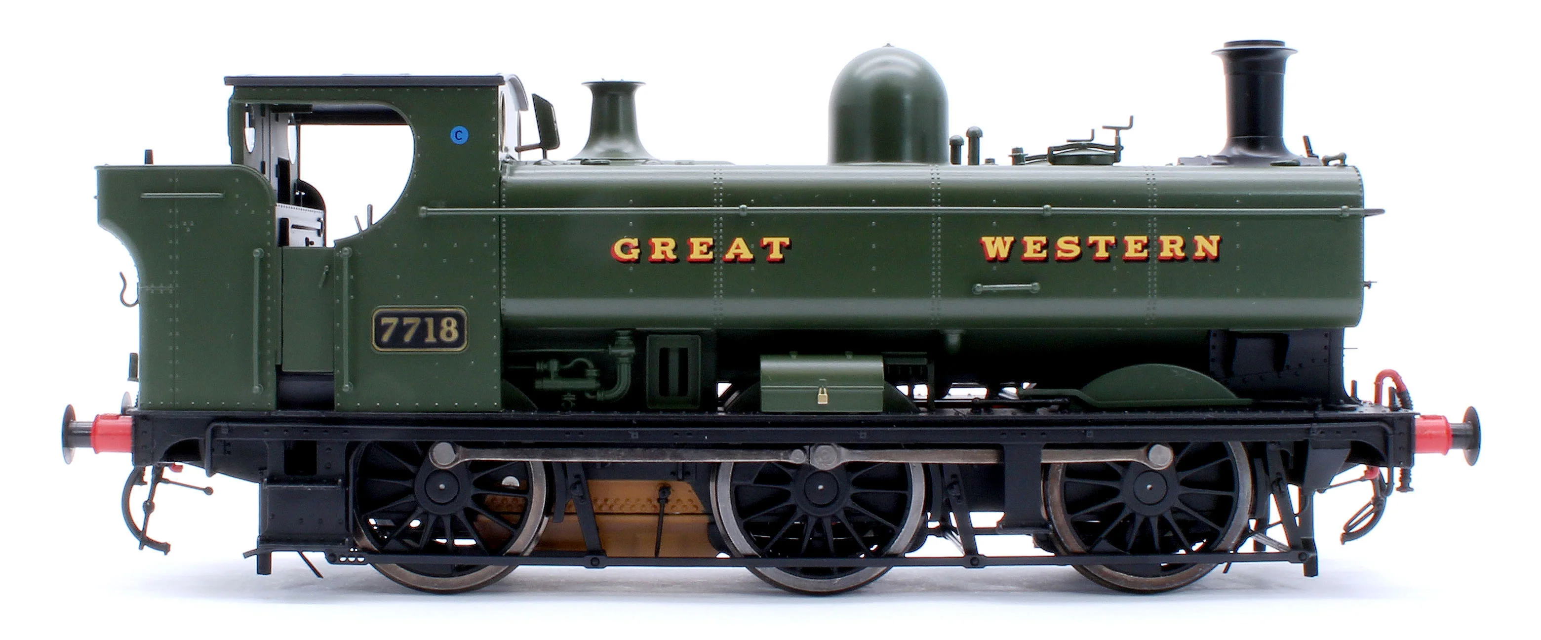 7S-007-013 Class 57xx Pannier 'Great Western' Green 7718 - Steam Tank Locomotive - Image 5