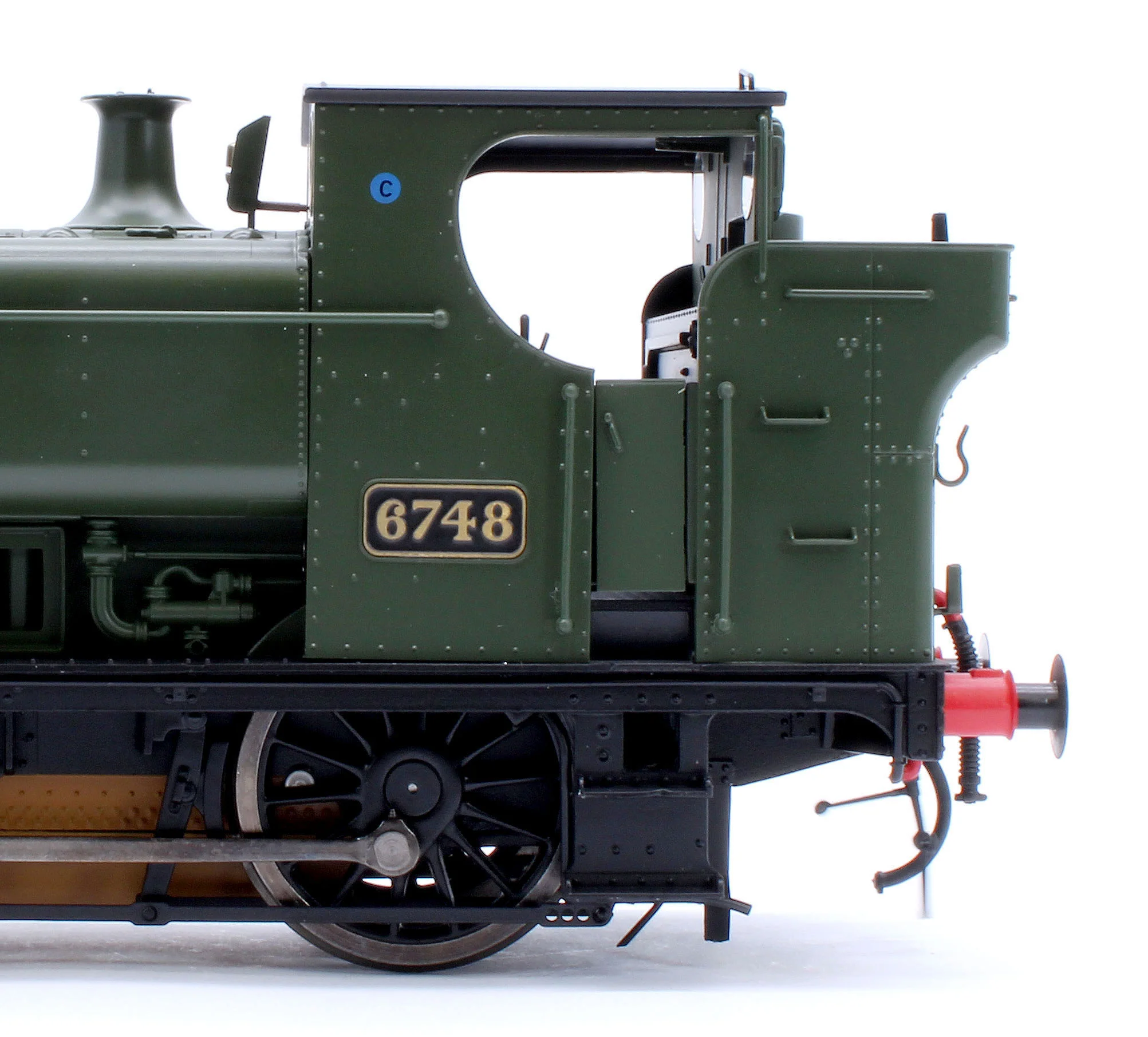 7S-007-014 Class 57xx Pannier GWR Shirtbutton Green 6748 - Steam Tank Locomotive - Image 8