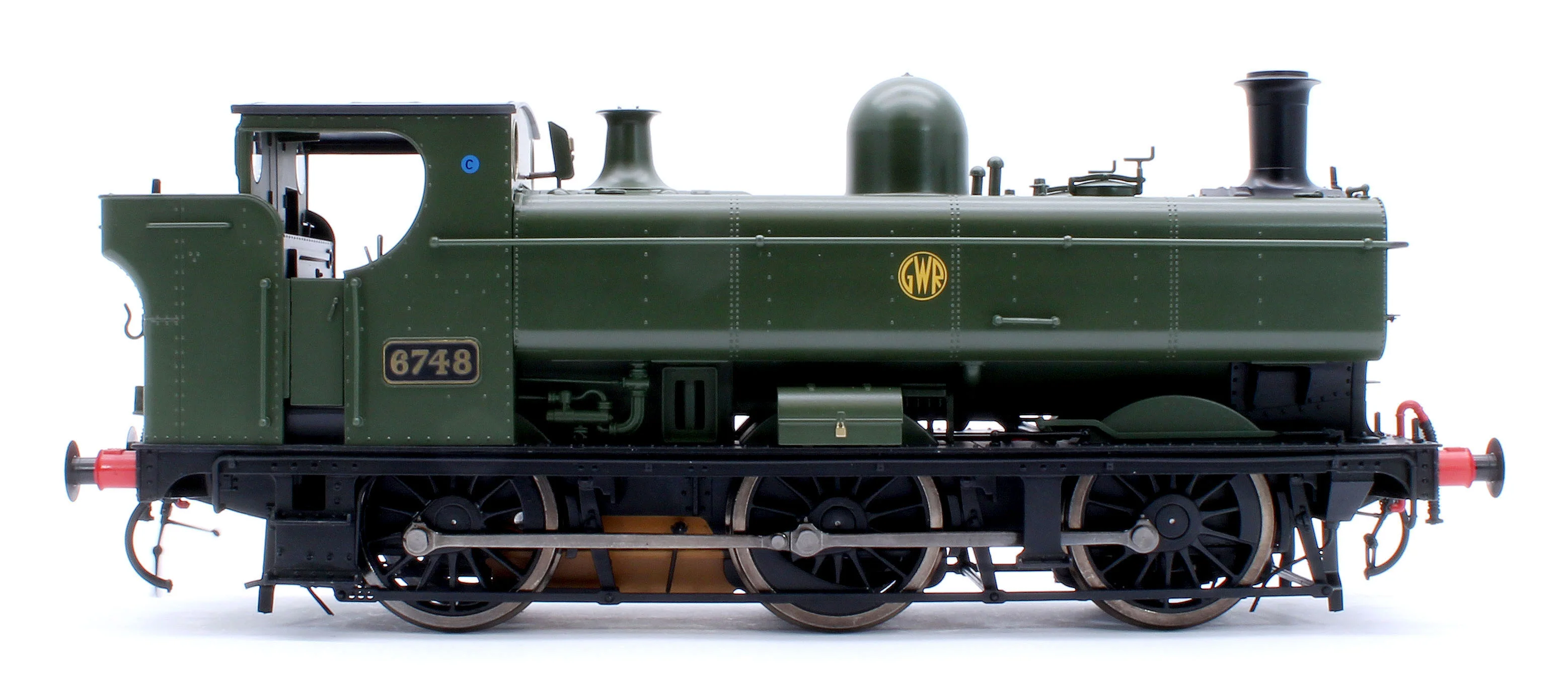 7S-007-014S Class 57xx Pannier GWR Shirtbutton Green 6748 - Steam Tank Locomotive - Sound Fitted - Image 5