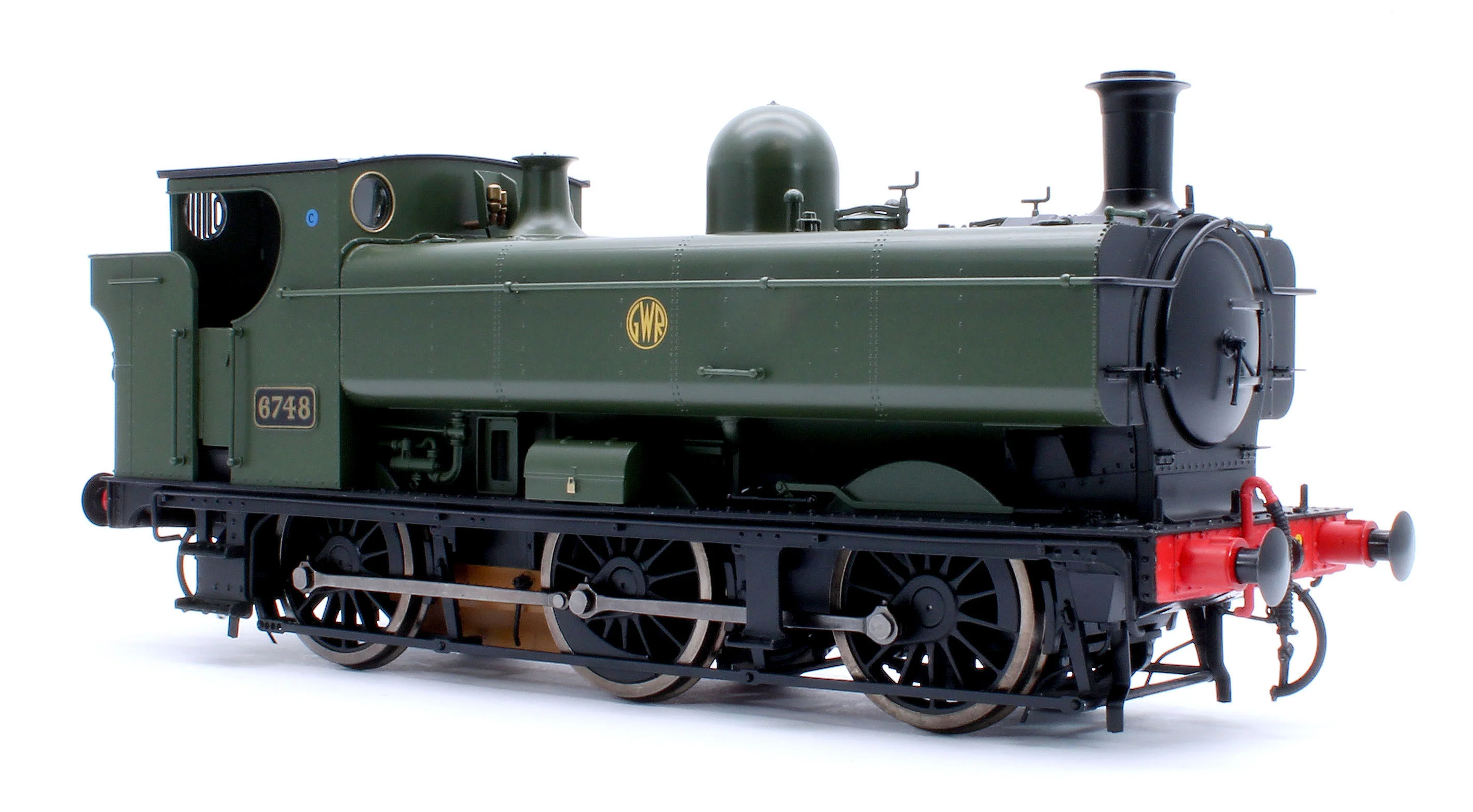 7S-007-014S Class 57xx Pannier GWR Shirtbutton Green 6748 - Steam Tank Locomotive - Sound Fitted - Image 6