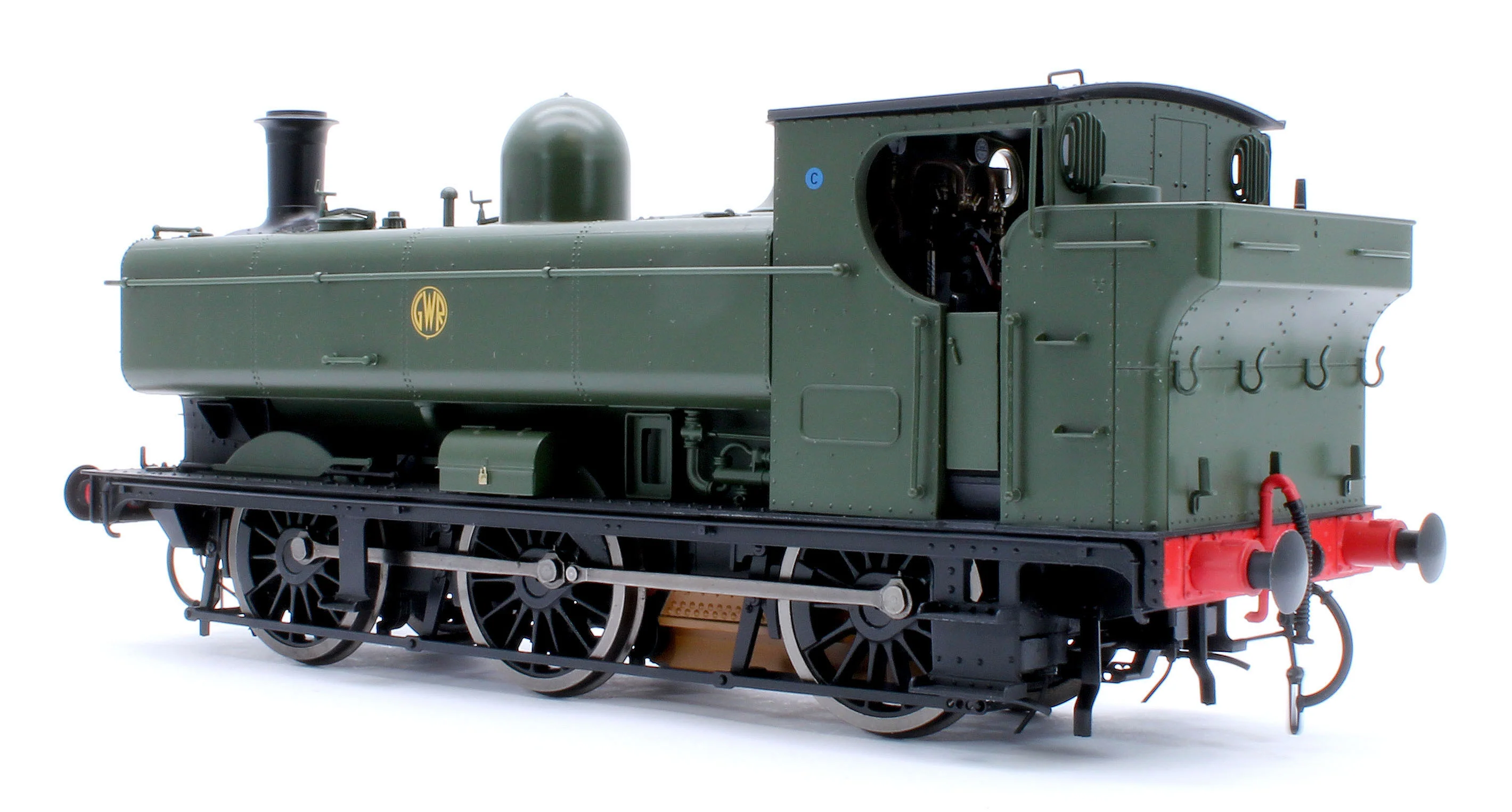 7S-007-014U Class 57xx Pannier GWR Shirtbutton Green Unnumbered - Steam Tank Locomotive - Image 3