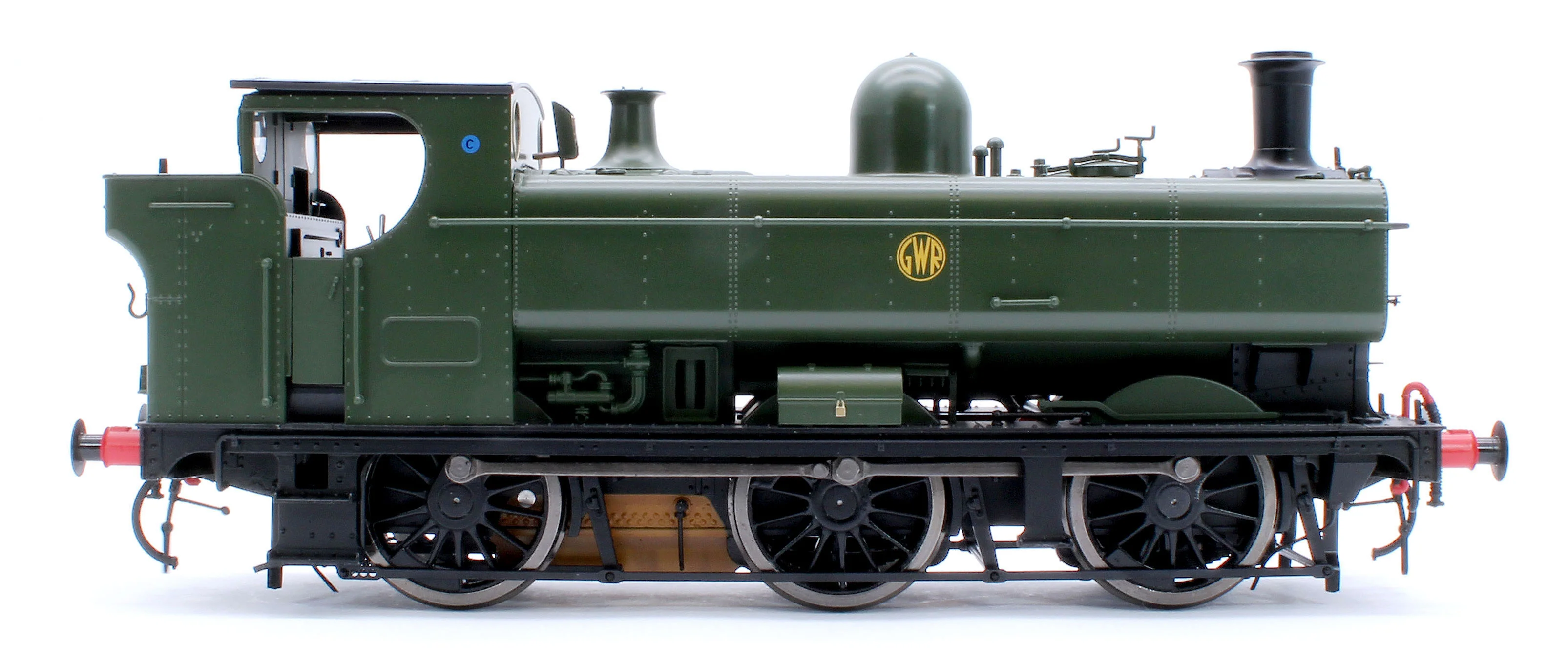7S-007-014U Class 57xx Pannier GWR Shirtbutton Green Unnumbered - Steam Tank Locomotive - Image 5