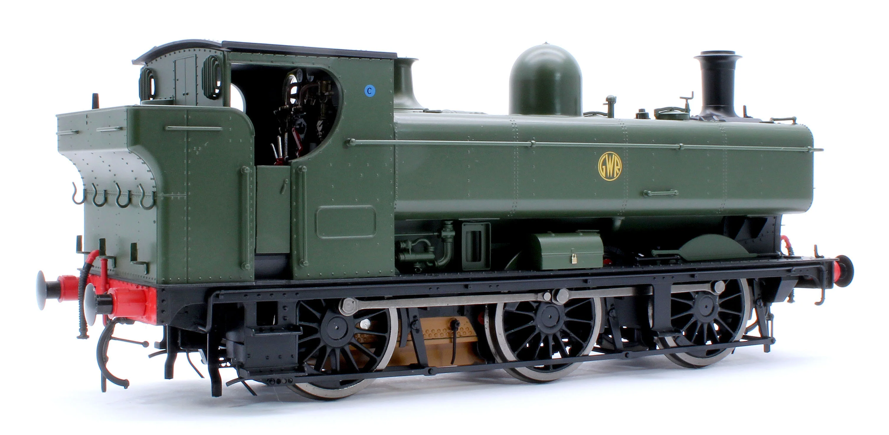 7S-007-014UD Class 57xx Pannier GWR Shirtbutton Green Unnumbered - Steam Tank Locomotive - DCC Fitted - Image 4