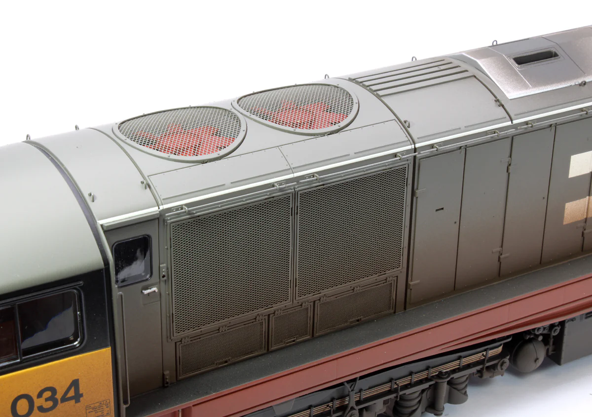 5855 Class 58 Railfreight Red Stripe 58034 Bassetlaw Diesel Locomotive - Weathered - Image 11