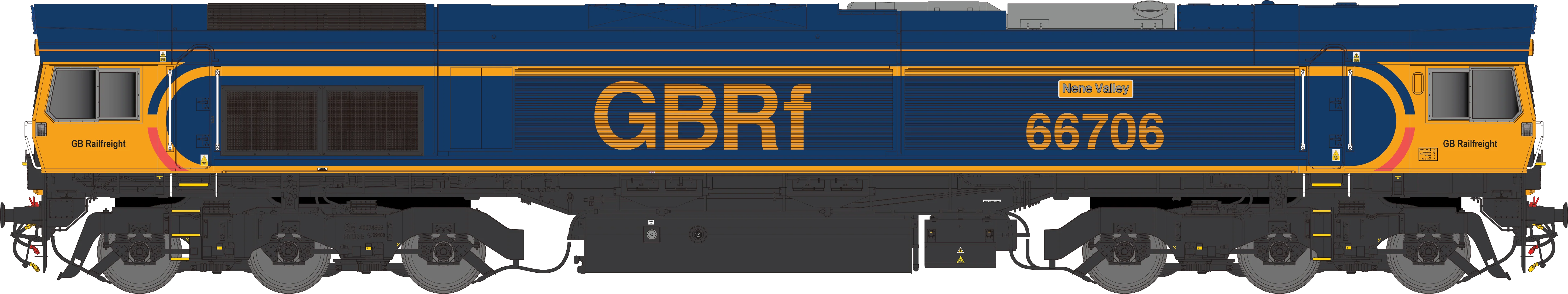 2D-066-005D Class 66 66706 GBRF "Nene Valley" Diesel Locomotive - DCC Fitted
