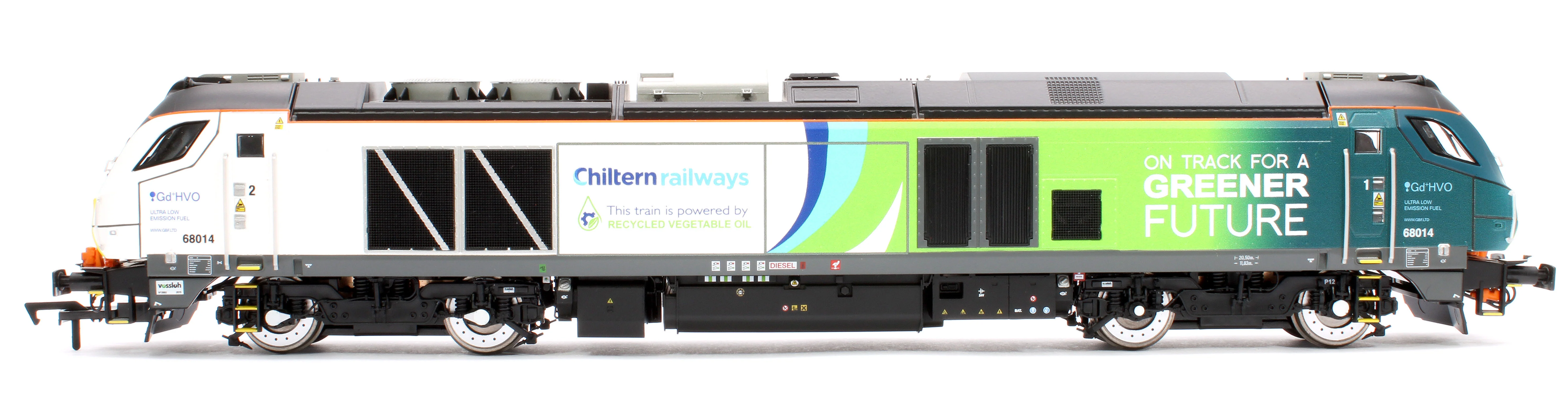 4D-022-028 Class 68 68014 Chiltern Green Bio Fuel Livery Diesel Locomotive - Image 5