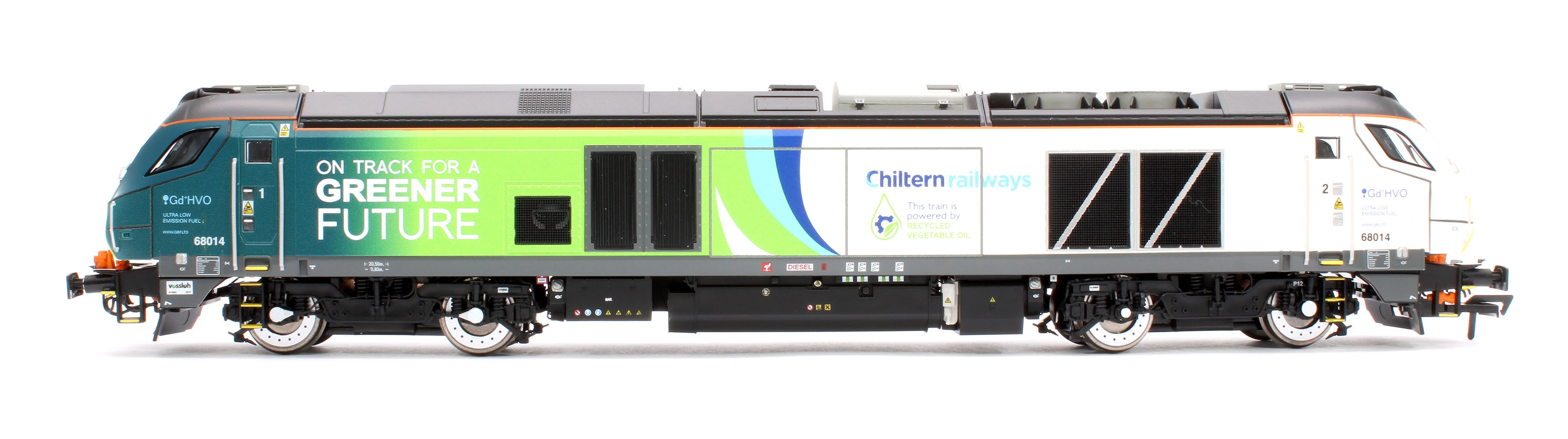 4D-022-028 Class 68 68014 Chiltern Green Bio Fuel Livery Diesel Locomotive - Image 6