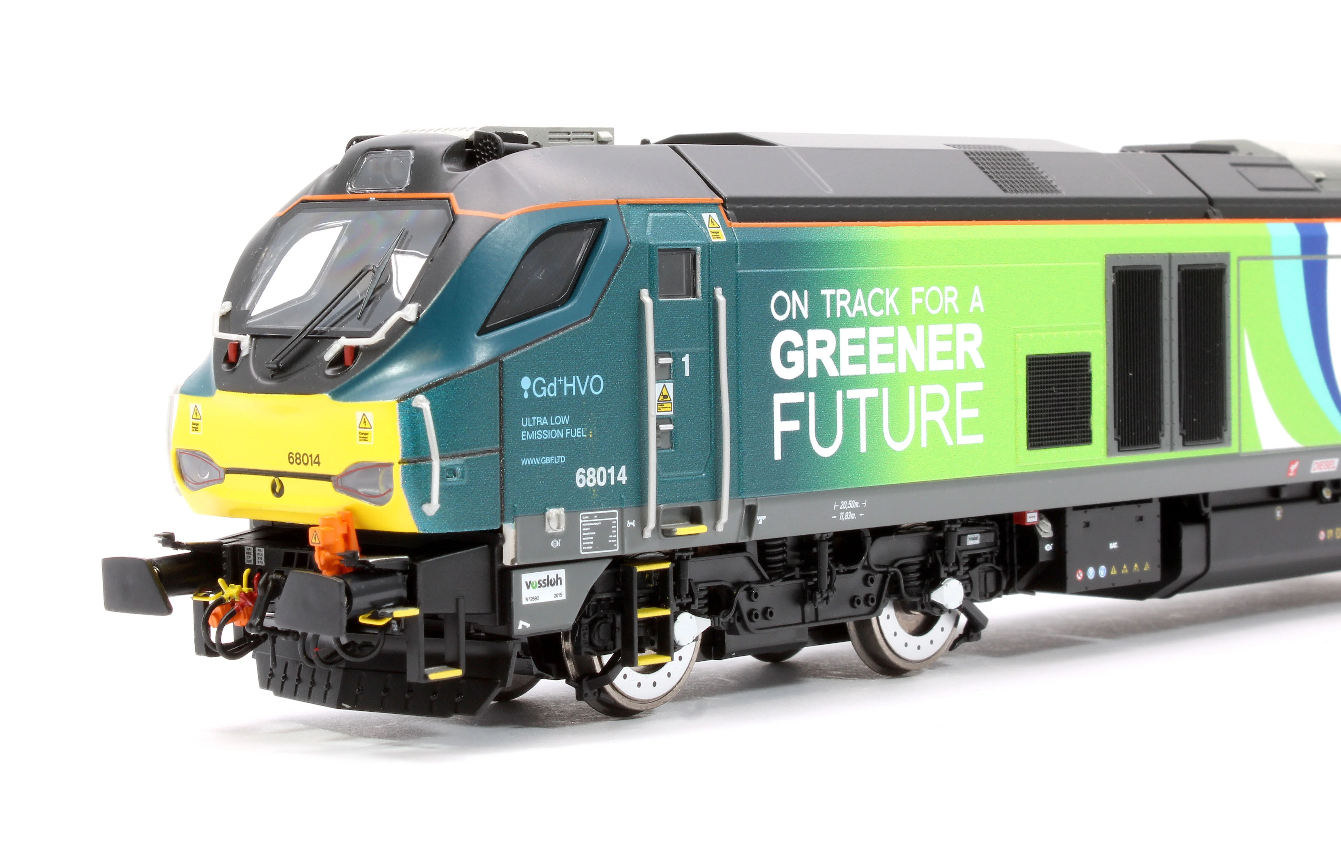 4D-022-028D Class 68 68014 Chiltern Green Bio Fuel Livery Diesel Locomotive - DCC Fitted - Image 9