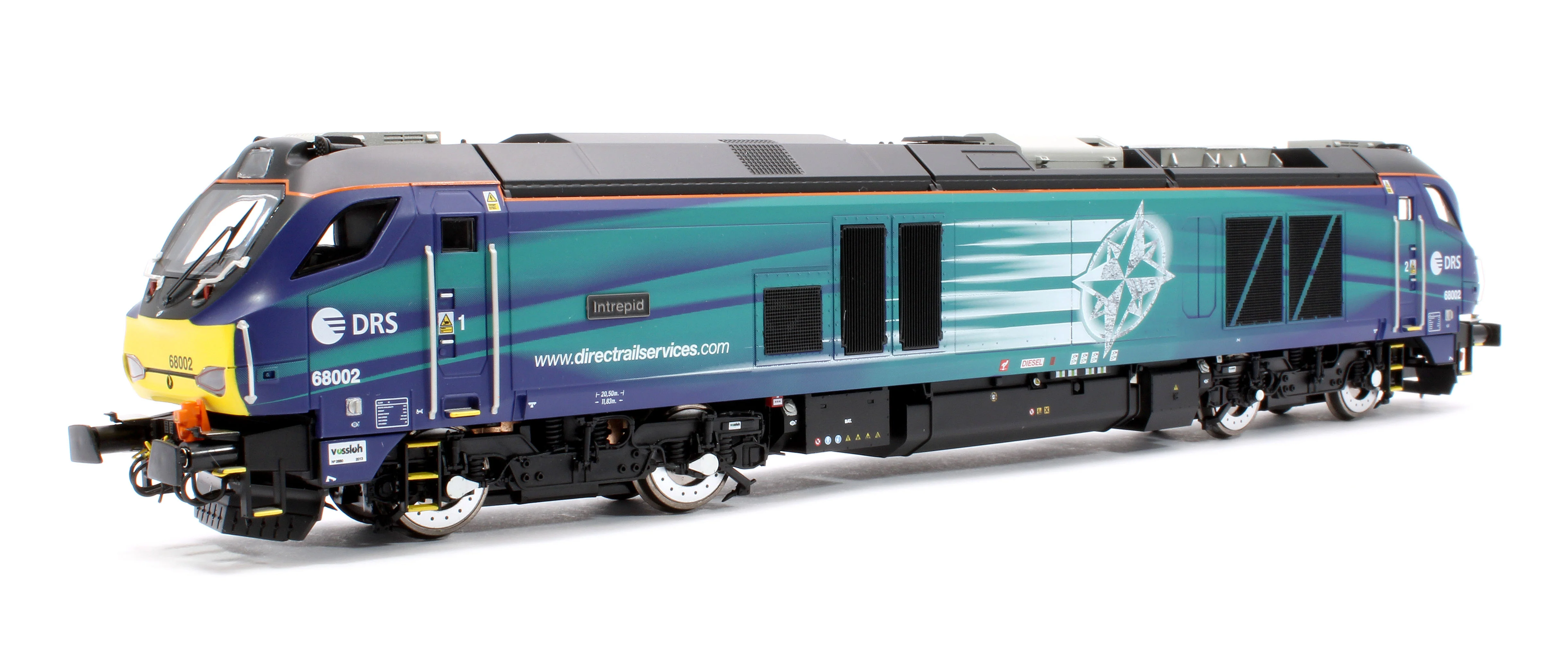 4D-022-027D Class 68 "Intrepid" 68002 Compass New DRS Logo Diesel Locomotive - DCC Fitted