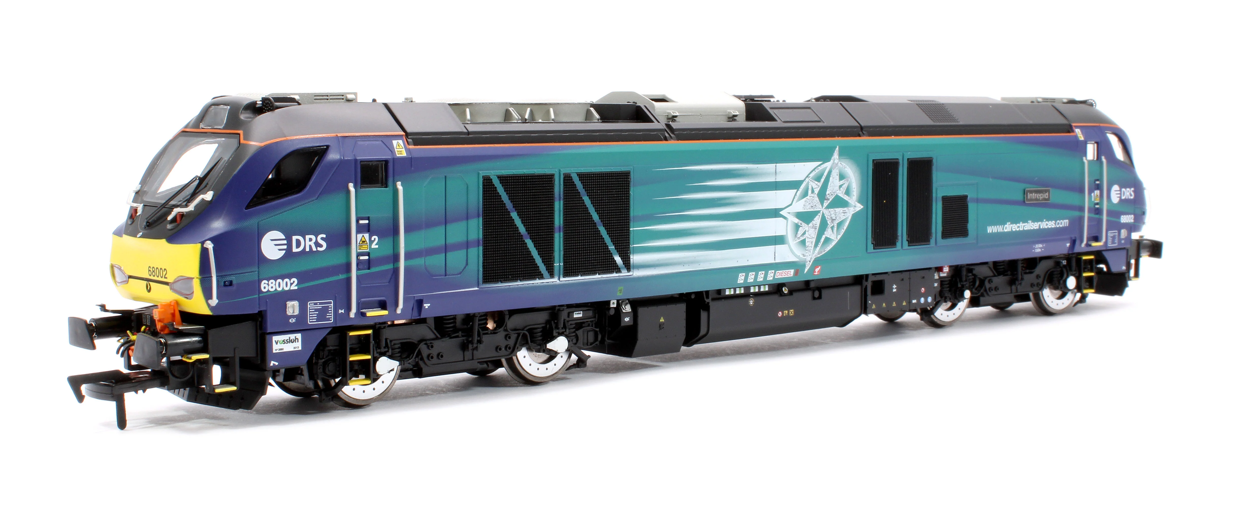 4D-022-027D Class 68 "Intrepid" 68002 Compass New DRS Logo Diesel Locomotive - DCC Fitted - Image 3