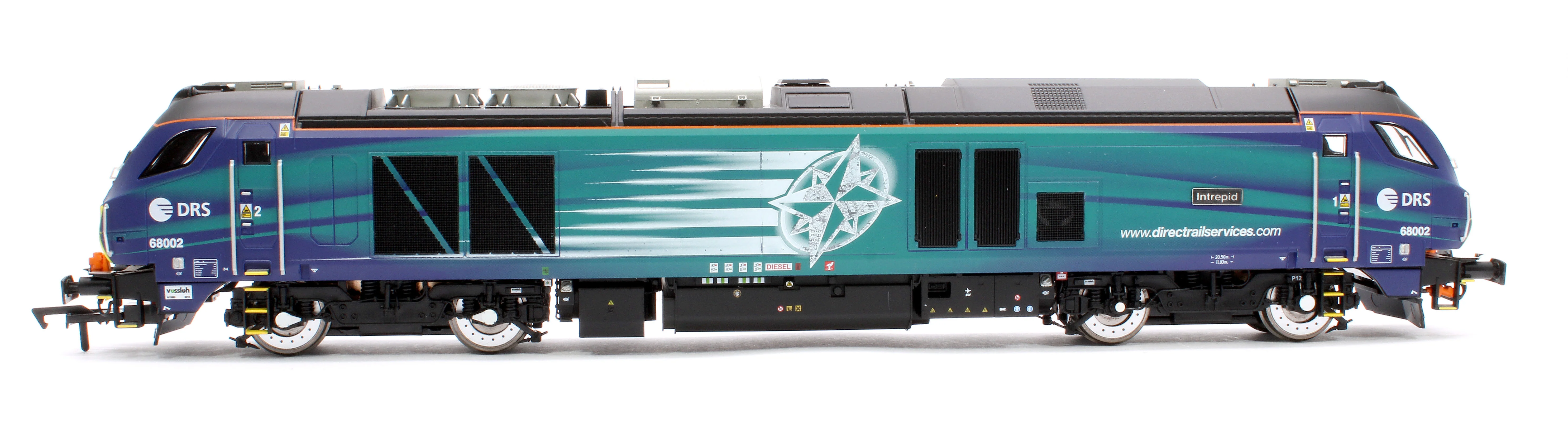 4D-022-027D Class 68 "Intrepid" 68002 Compass New DRS Logo Diesel Locomotive - DCC Fitted - Image 5