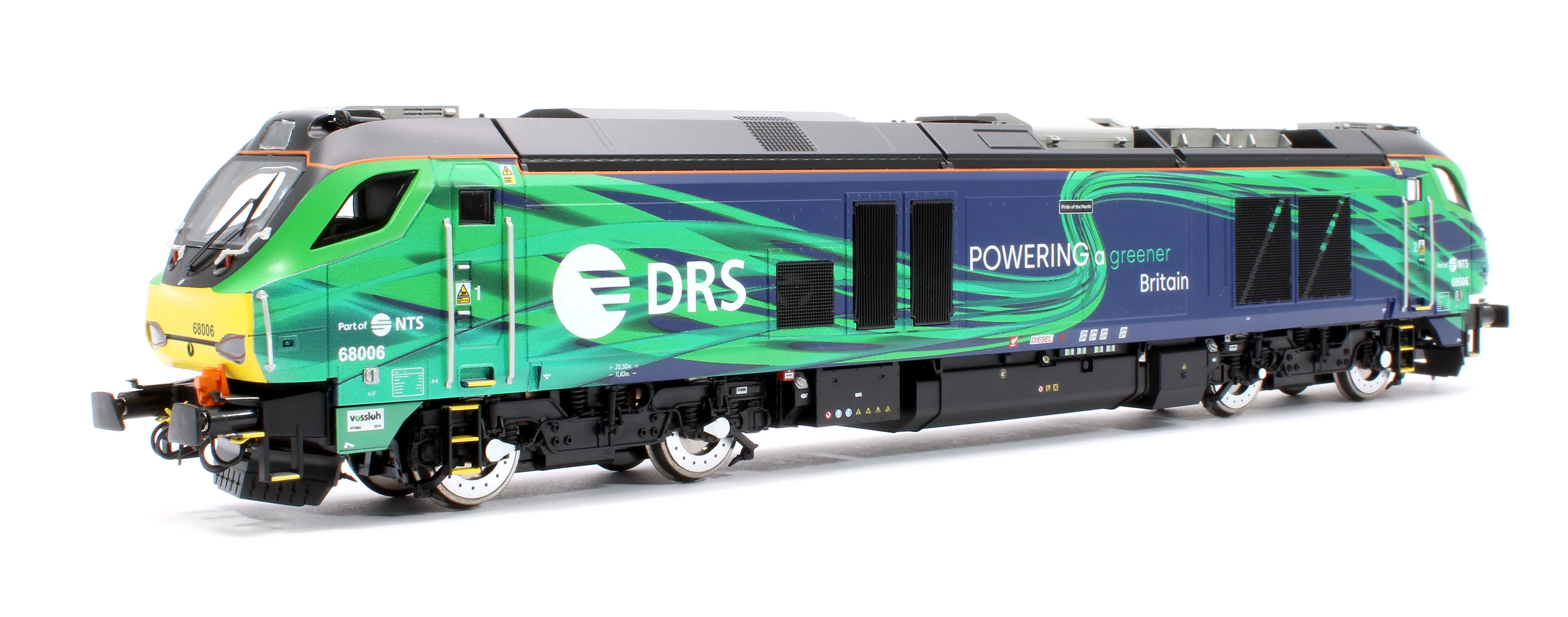 4D-022-023D Class 68 "Pride of the North" 68006 DRS/NTS Green Diesel Locomotive - DCC Fitted