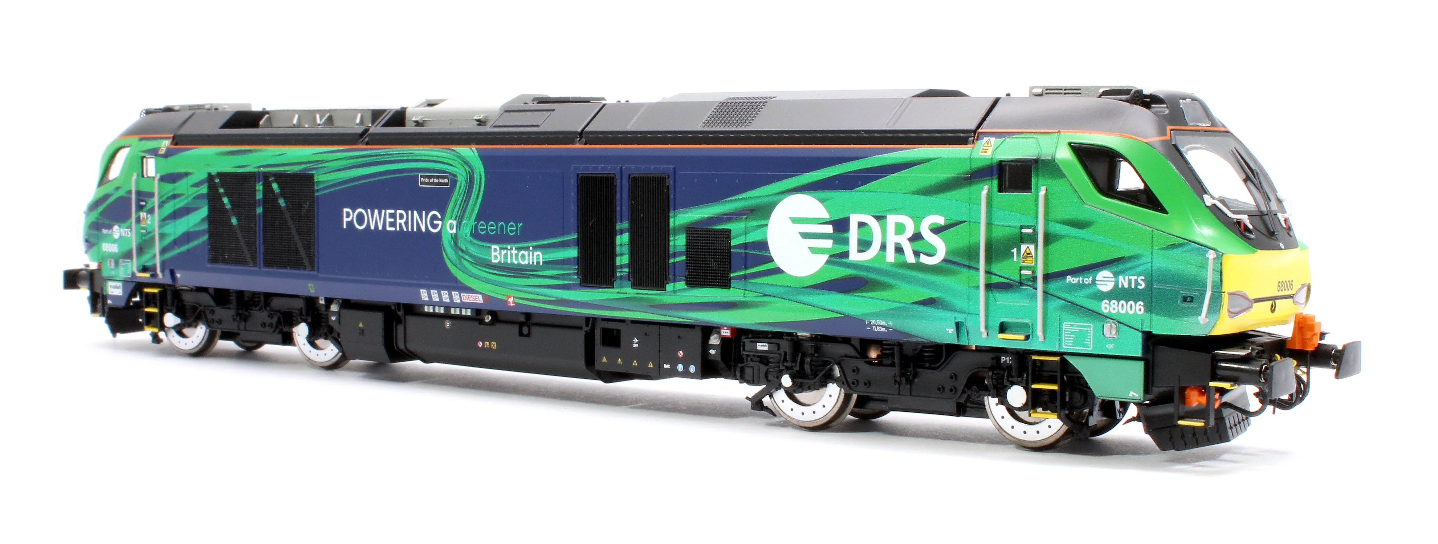 4D-022-023D Class 68 "Pride of the North" 68006 DRS/NTS Green Diesel Locomotive - DCC Fitted - Image 4