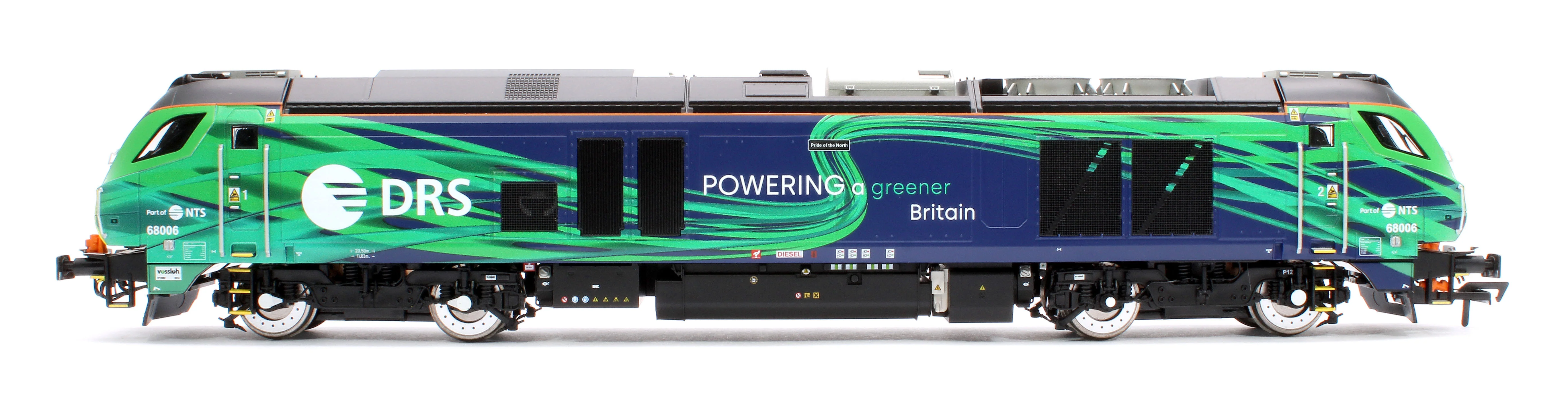 4D-022-023D Class 68 "Pride of the North" 68006 DRS/NTS Green Diesel Locomotive - DCC Fitted - Image 5