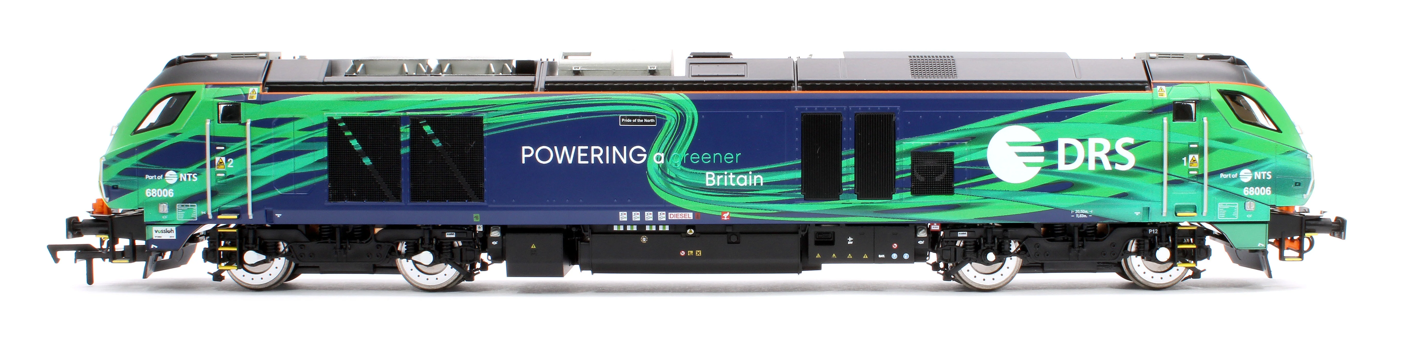 4D-022-023D Class 68 "Pride of the North" 68006 DRS/NTS Green Diesel Locomotive - DCC Fitted - Image 6