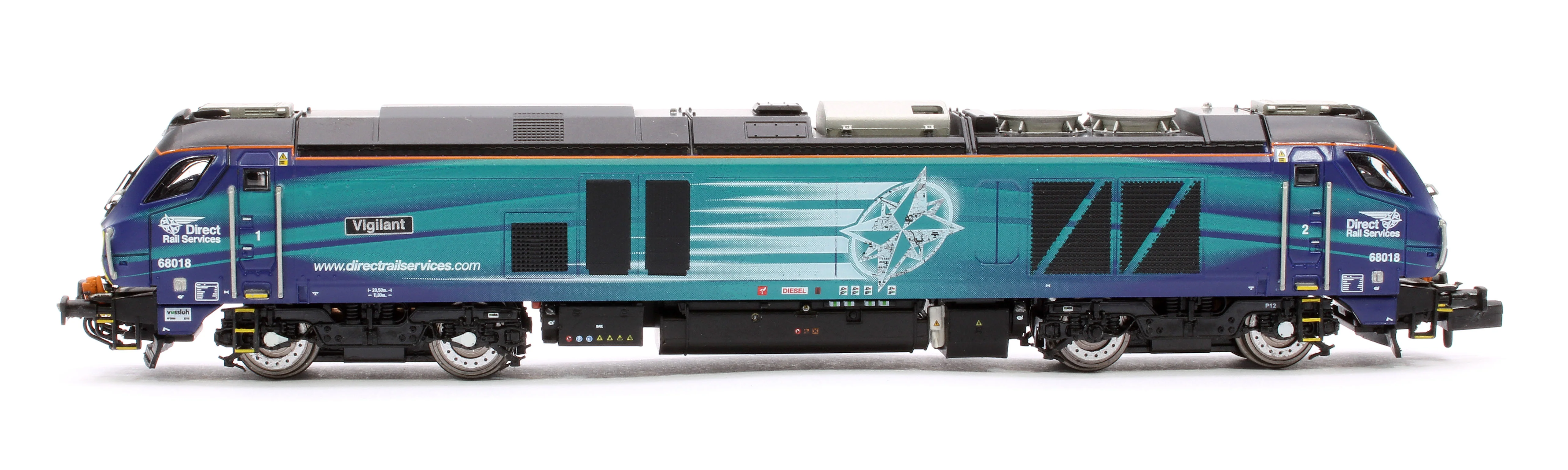 2D-022-013 Class 68 Vigilant 68018 DRS Compass Diesel Locomotive - Image 5