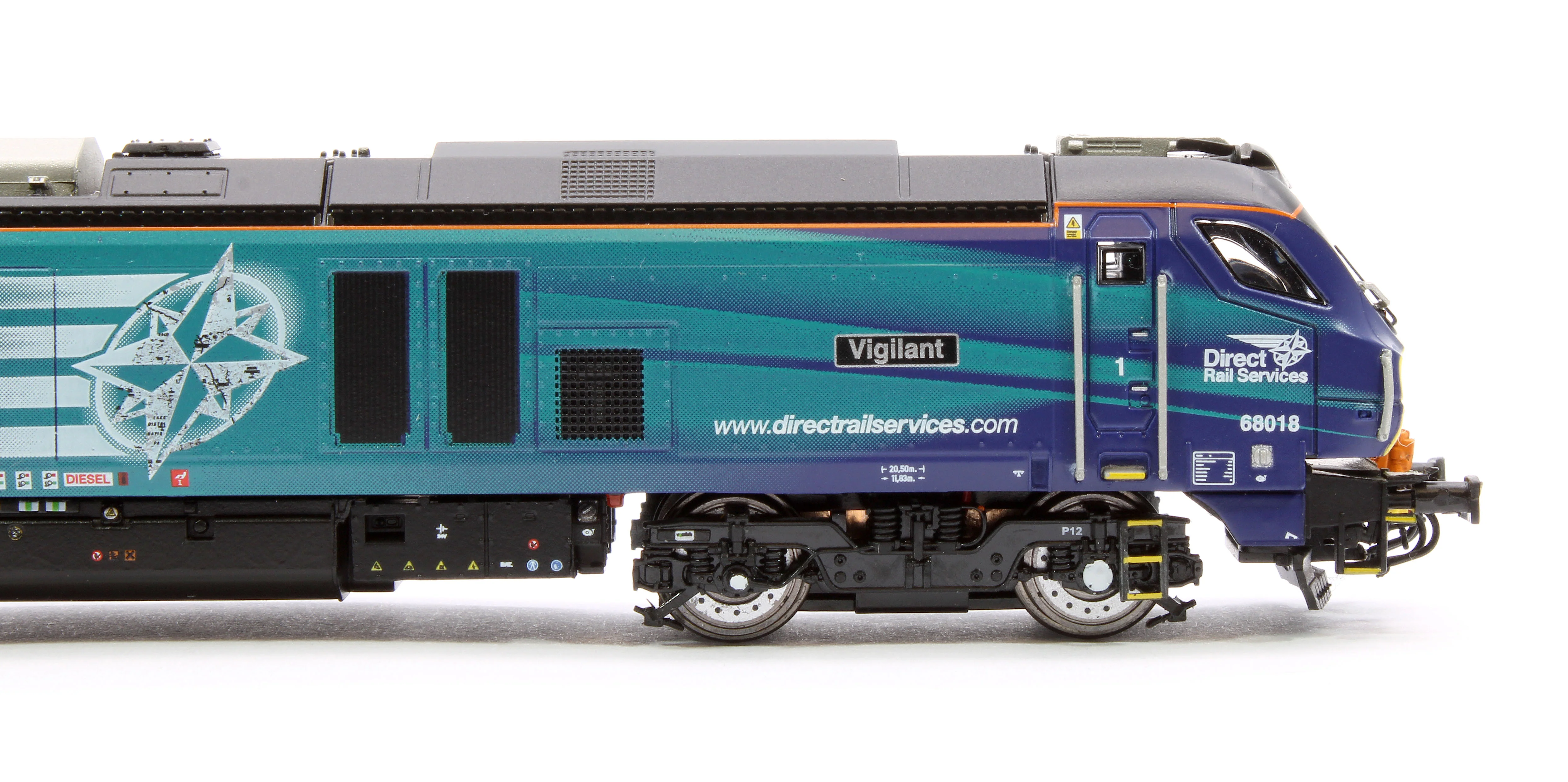2D-022-013 Class 68 Vigilant 68018 DRS Compass Diesel Locomotive - Image 7