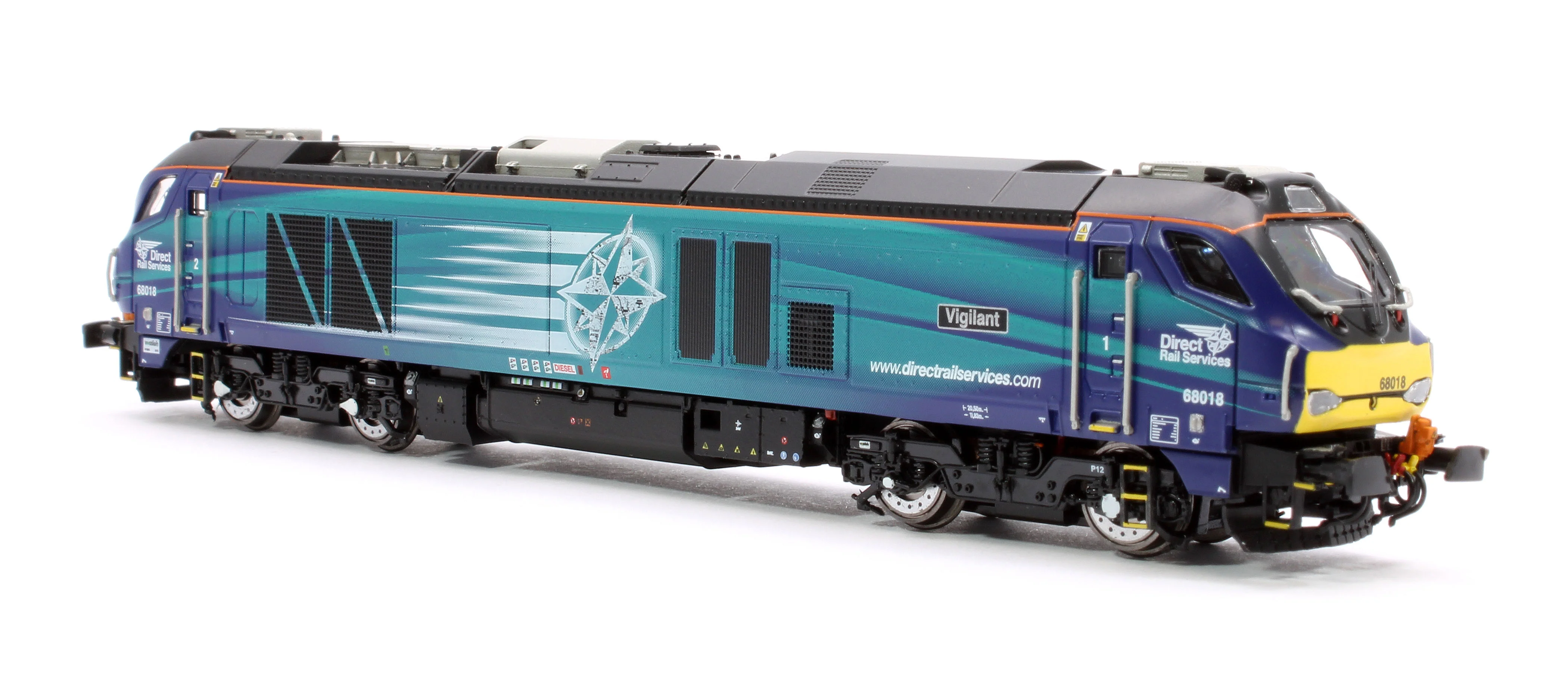 2D-022-013D Class 68 Vigilant 68018 DRS Compass Diesel Locomotive - DCC Fitted - Image 4