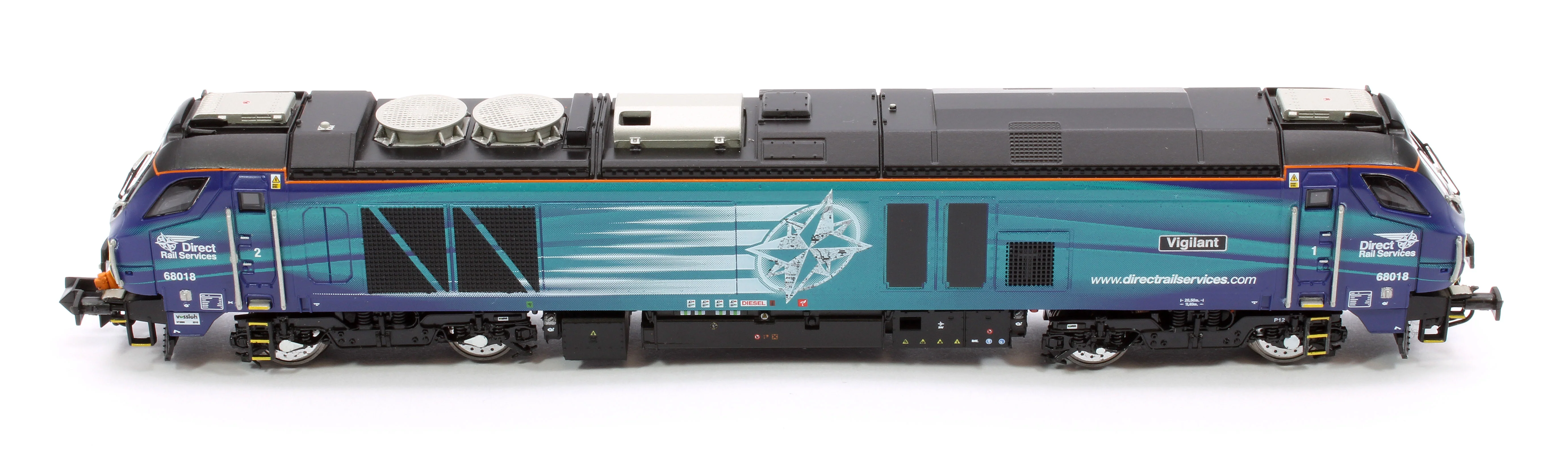 2D-022-013S Class 68 Vigilant 68018 DRS Compass Diesel Locomotive - DCC Sound - Image 10