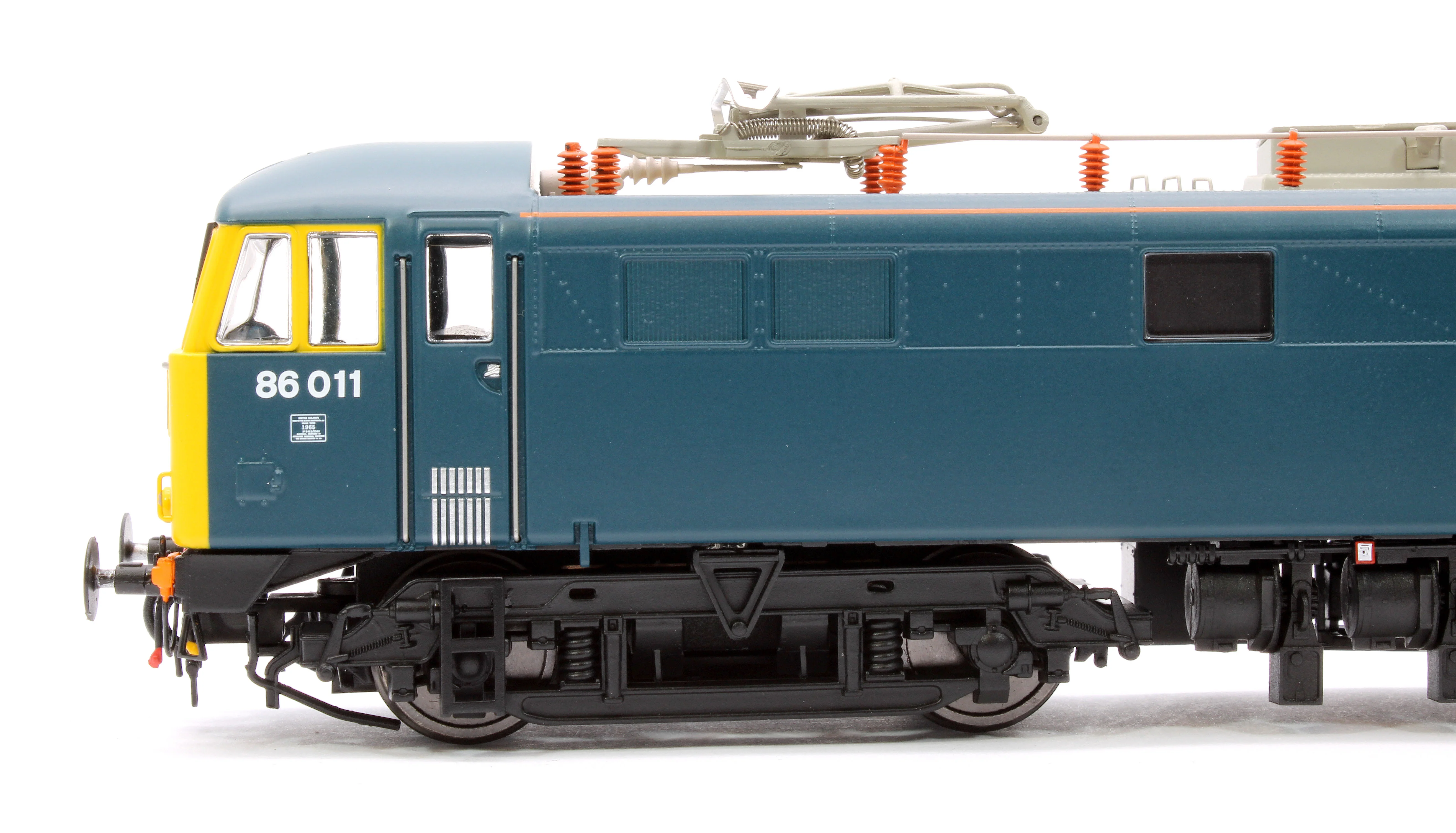 8659 Class 86 BR Rail Blue 86011 with FYE, Orange Cantrail Warning Stripe (Faiveley Pantograph) (V3a) Electric Locomotive - Image 6