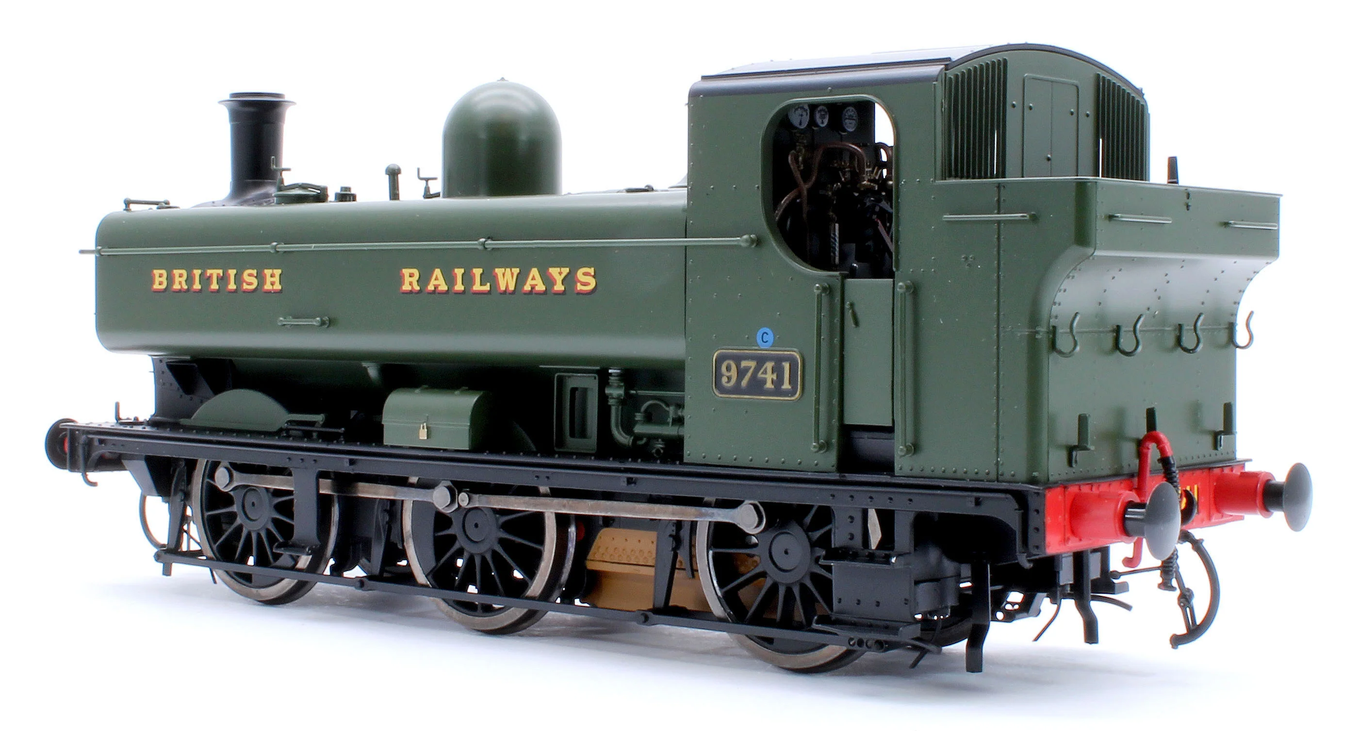 7S-007-020 Class 87xx Pannier 'British Railways' GWR Green 9741 - Steam Tank Locomotive - Image 3