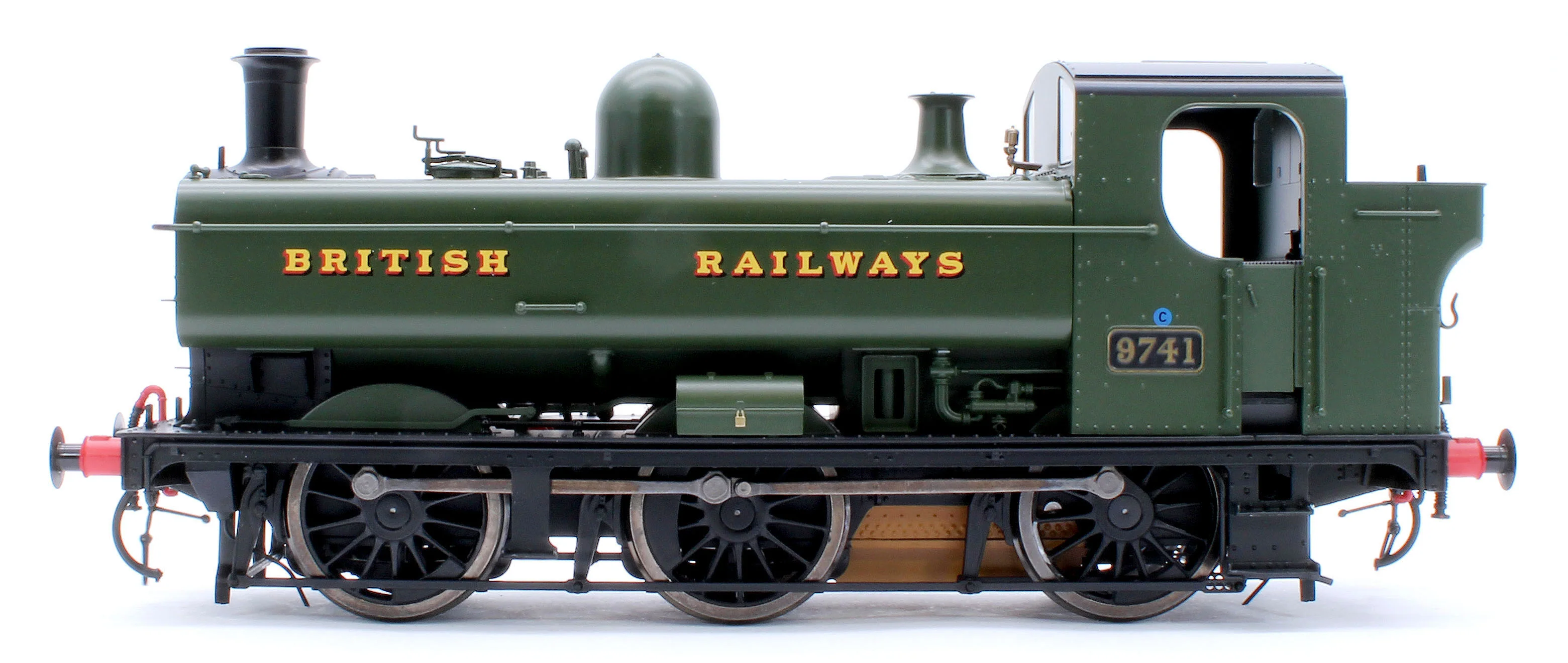 7S-007-020S Class 87xx Pannier 'British Railways' GWR Green 9741 - Steam Tank Locomotive - Sound Fitted - Image 2