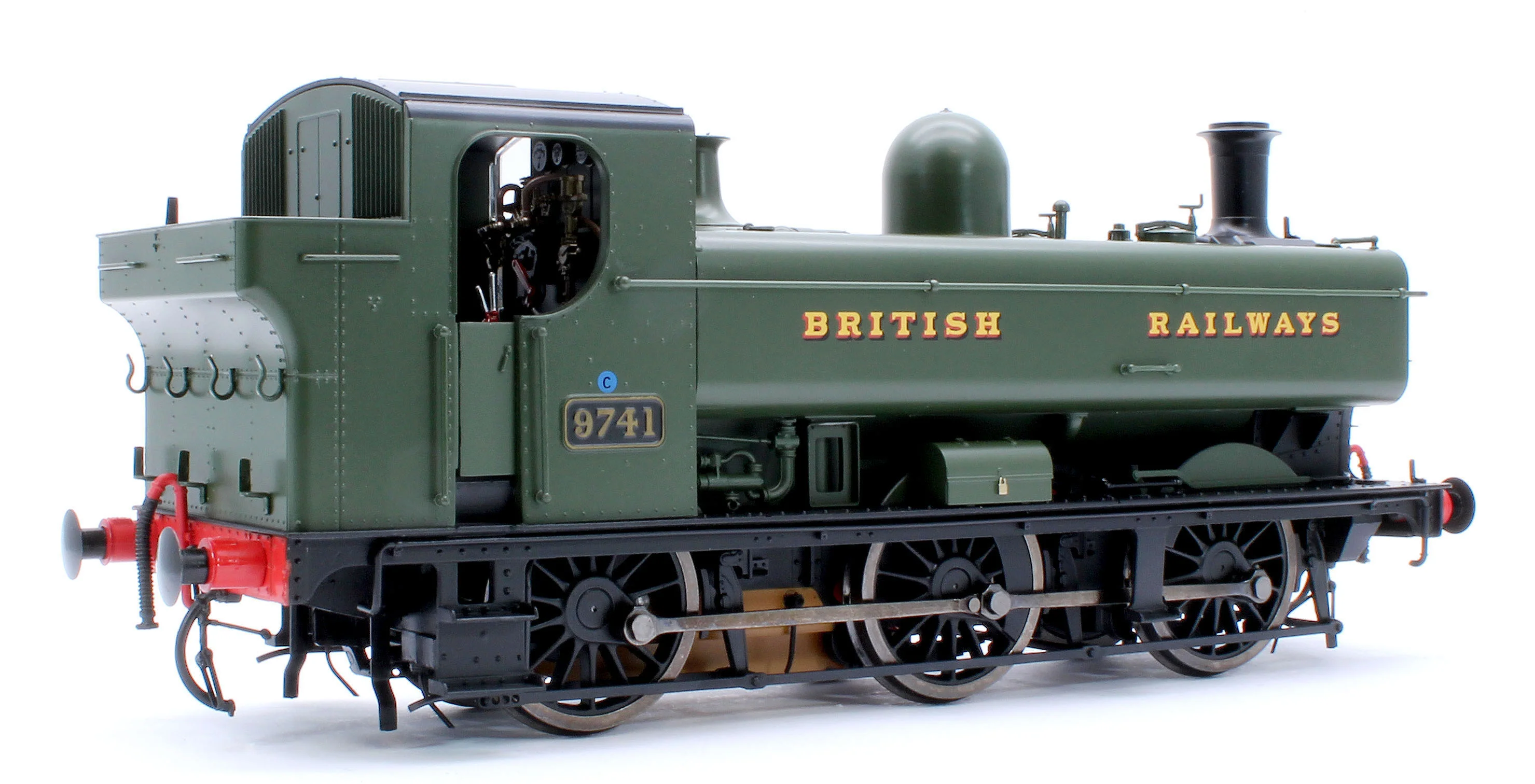 7S-007-020S Class 87xx Pannier 'British Railways' GWR Green 9741 - Steam Tank Locomotive - Sound Fitted - Image 4