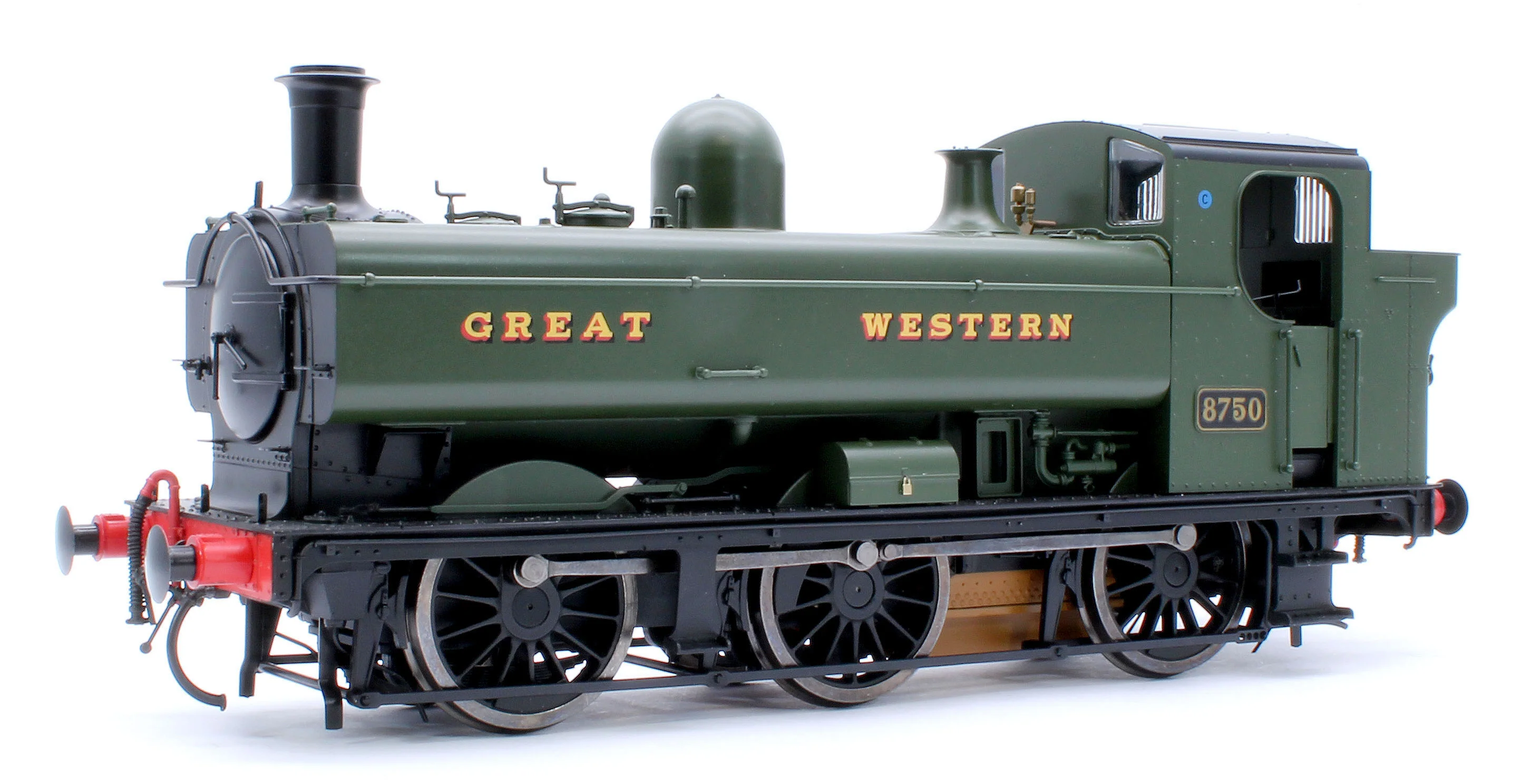 7S-007-018D Class 87xx Pannier 'Great Western' Green 8750 - Steam Tank Locomotive - DCC Fitted