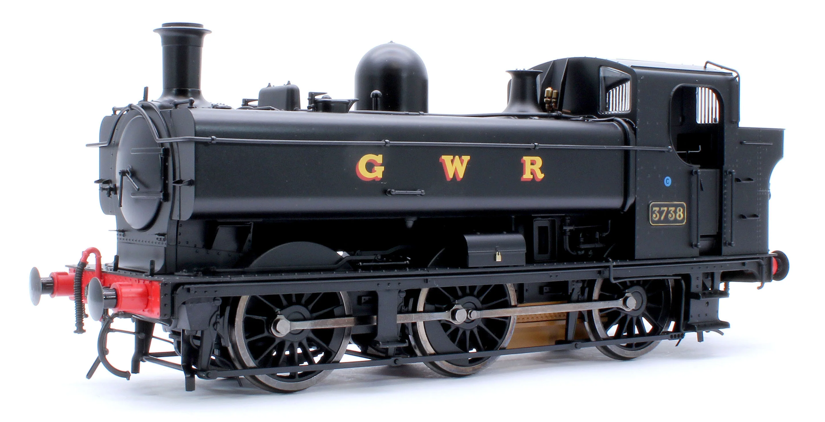 7S-007-019D Class 87xx Pannier GWR Black 3738 - Steam Tank Locomotive - DCC Fitted