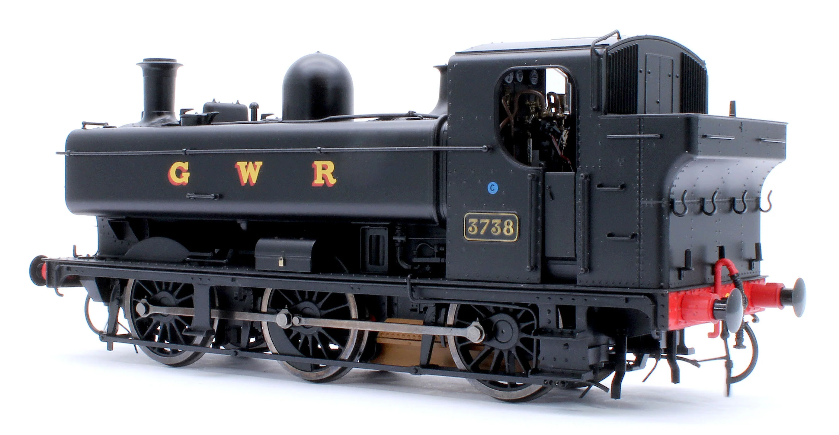 7S-007-019S Class 87xx Pannier GWR Black 3738 - Steam Tank Locomotive - Sound Fitted - Image 3