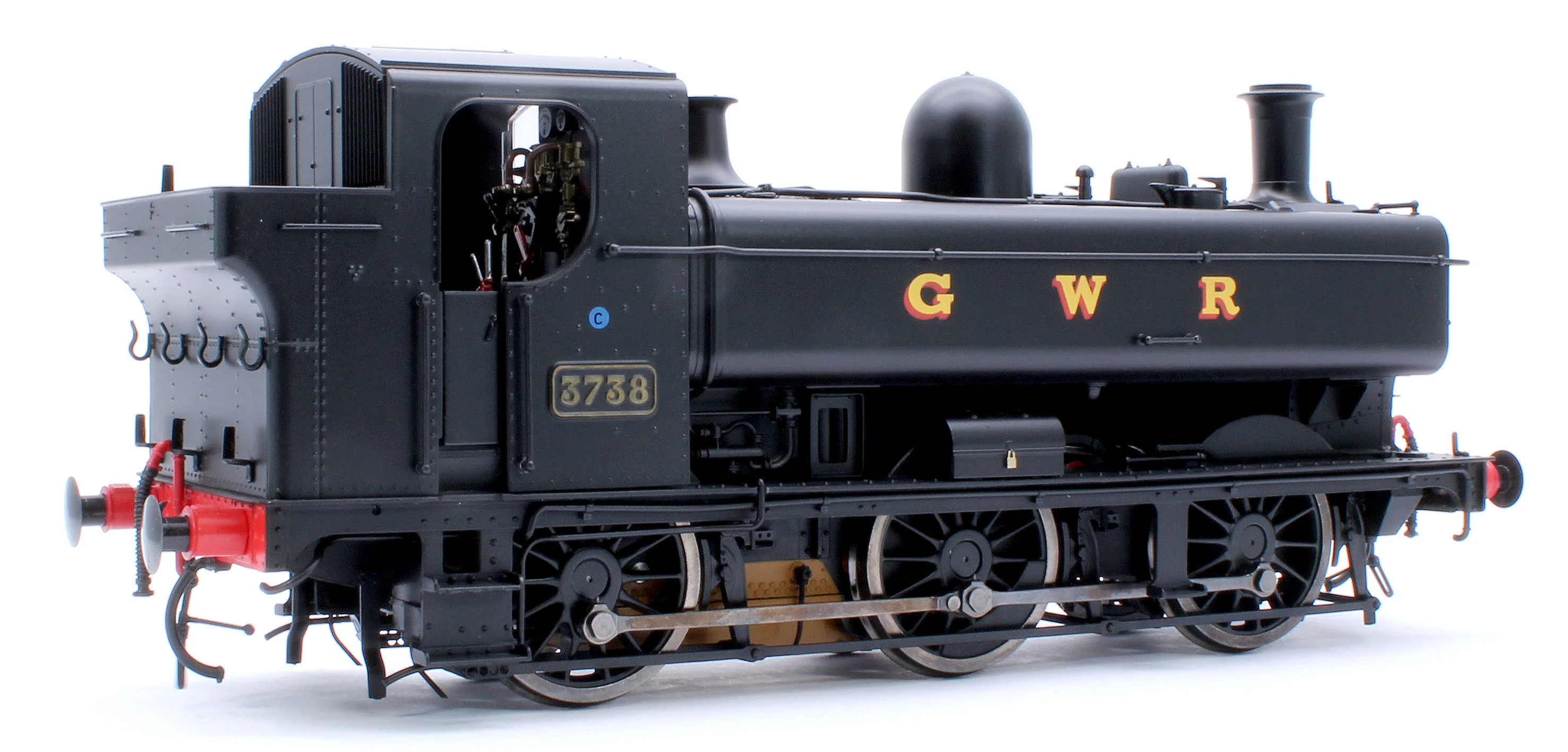 7S-007-019S Class 87xx Pannier GWR Black 3738 - Steam Tank Locomotive - Sound Fitted - Image 4