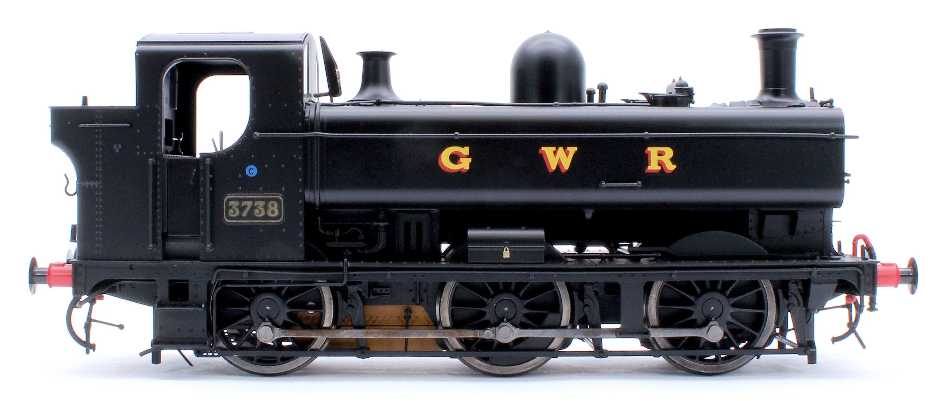 7S-007-019S Class 87xx Pannier GWR Black 3738 - Steam Tank Locomotive - Sound Fitted - Image 5
