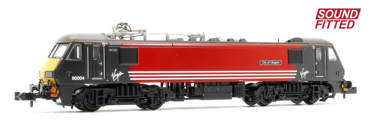 371-783SF Class 90/0 90004 'City of Glasgow' Virgin Trains (Original) Electric Locomotive - DCC Sound