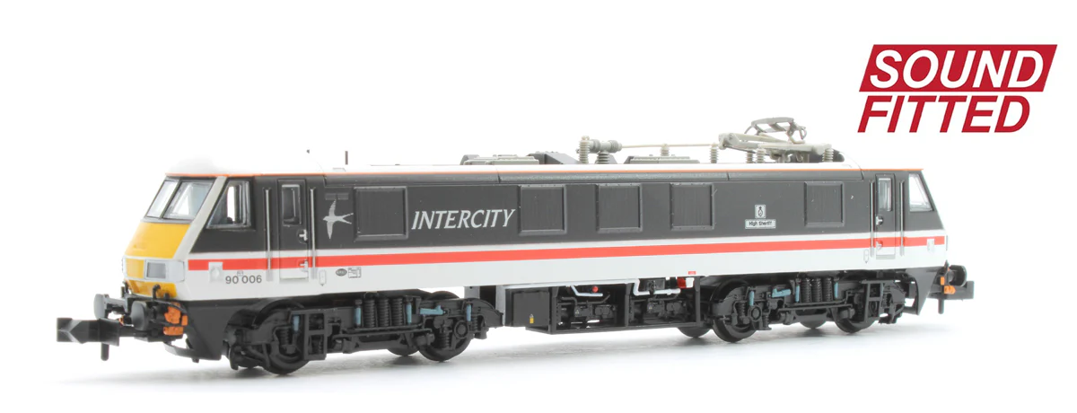 371-780ASF Class 90/0 90006 'High Sheriff' BR InterCity (Swallow) Electric Locomotive - DCC Sound