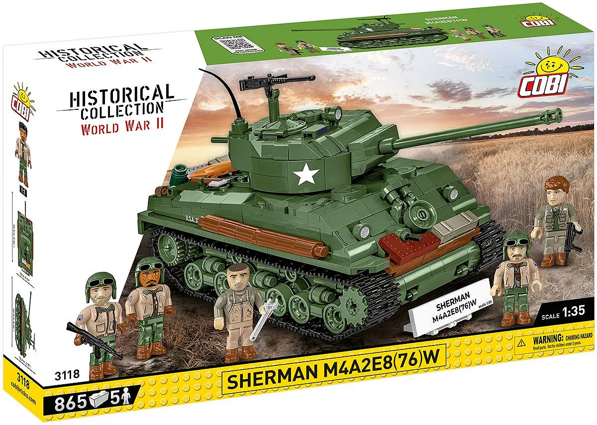 COB3118 Sherman M4A2E8(76) WWII (880 pcs) Model Kit - Image 15