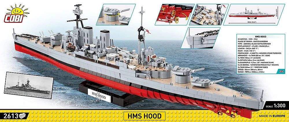 COB4830 HMS Hood WWII (2613 pcs) Model Kit - Image 12